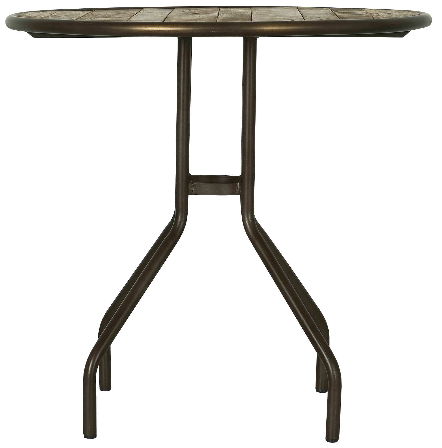 Køb IB LAURSEN  Cafebord rundt UNIKA træbordplade m/metalstel
