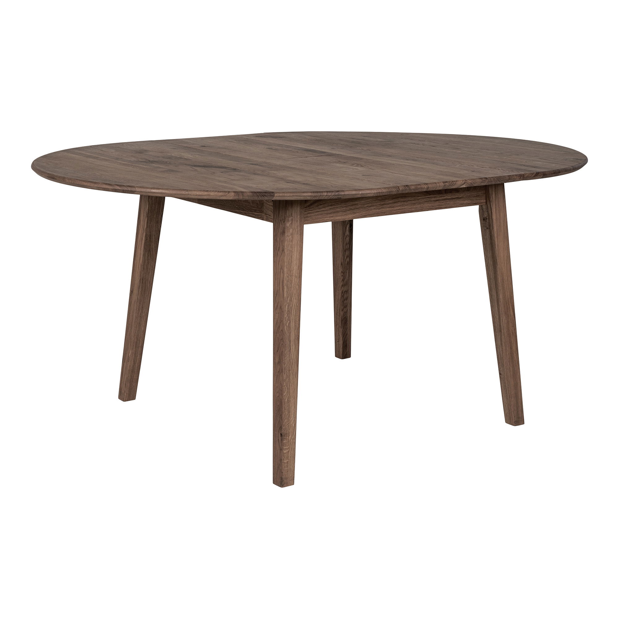 HOUSE NORDIC Metz Spisebord – Spisebord, smoked olieret eg, indbygget tillægsplade med butterfly funktion ø118×118-158×75 cm