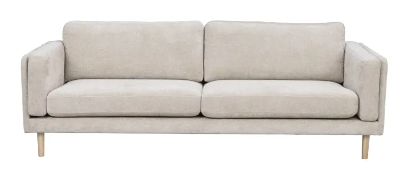 Rowico Braden Pers Sofa Lys Beige Stof Hvidpigmenteret Egetræ