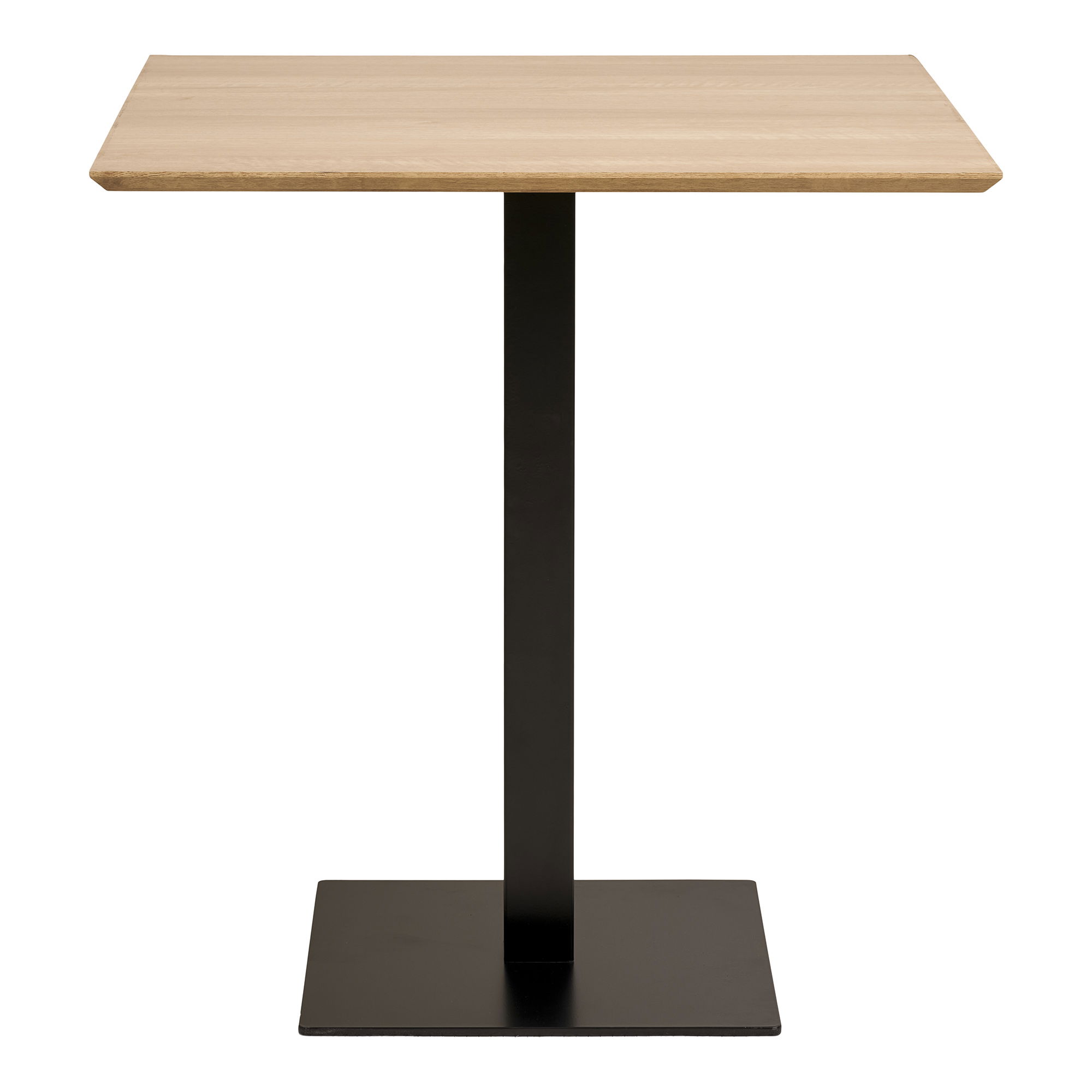 HOUSE NORDIC Fano Cafebord - Cafebord, melamin, natur, sort metal base 70x70x75 cm