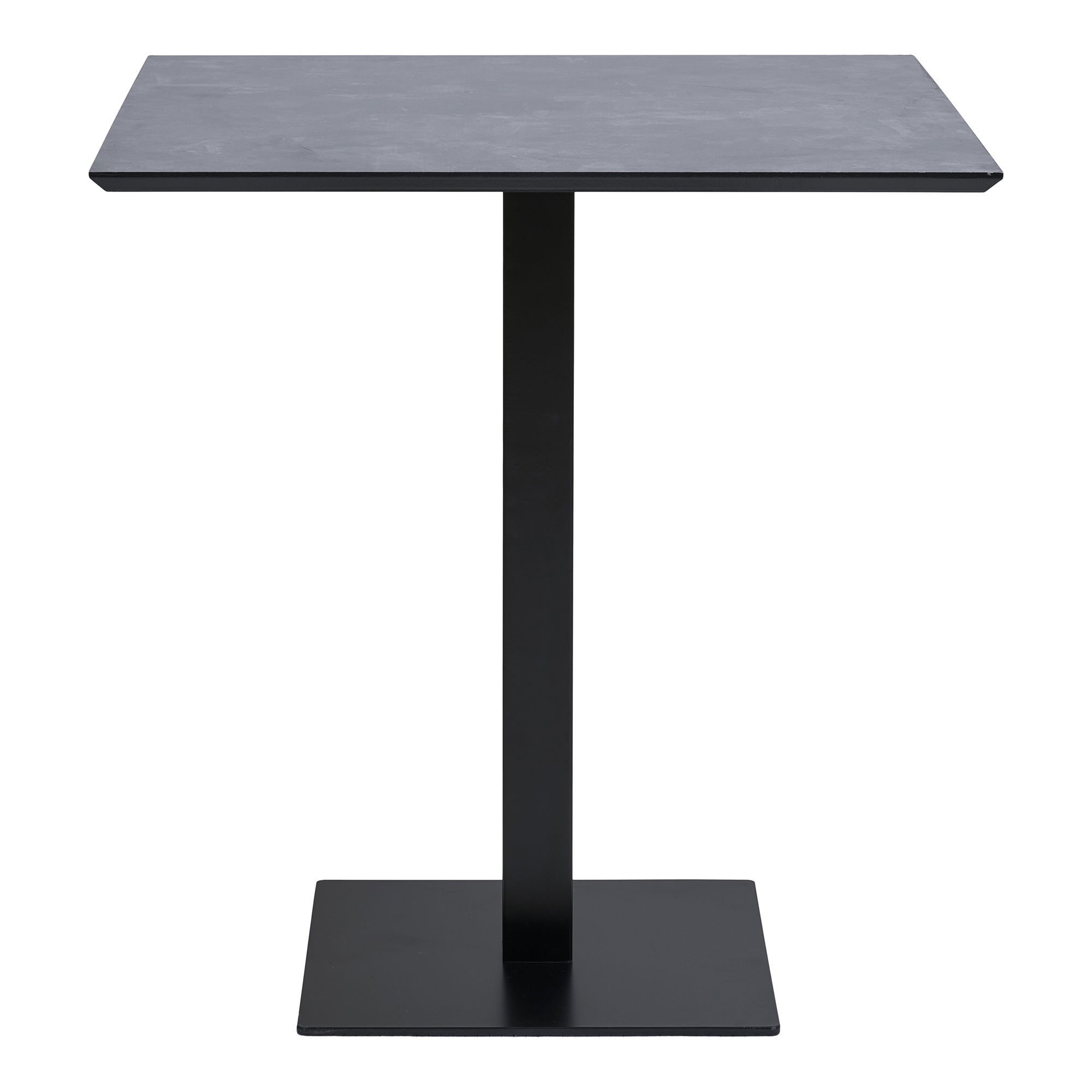 HOUSE NORDIC Fano Cafebord - Cafebord, melamin, mørk sten, sort metal base 70x70x75 cm