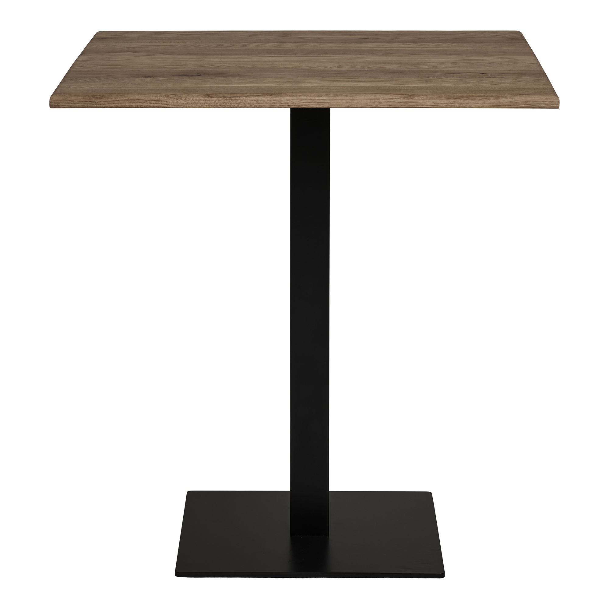 HOUSE NORDIC Lignano Cafebord - Cafebord, smoked eg, sort metal base 70x70x75 cm