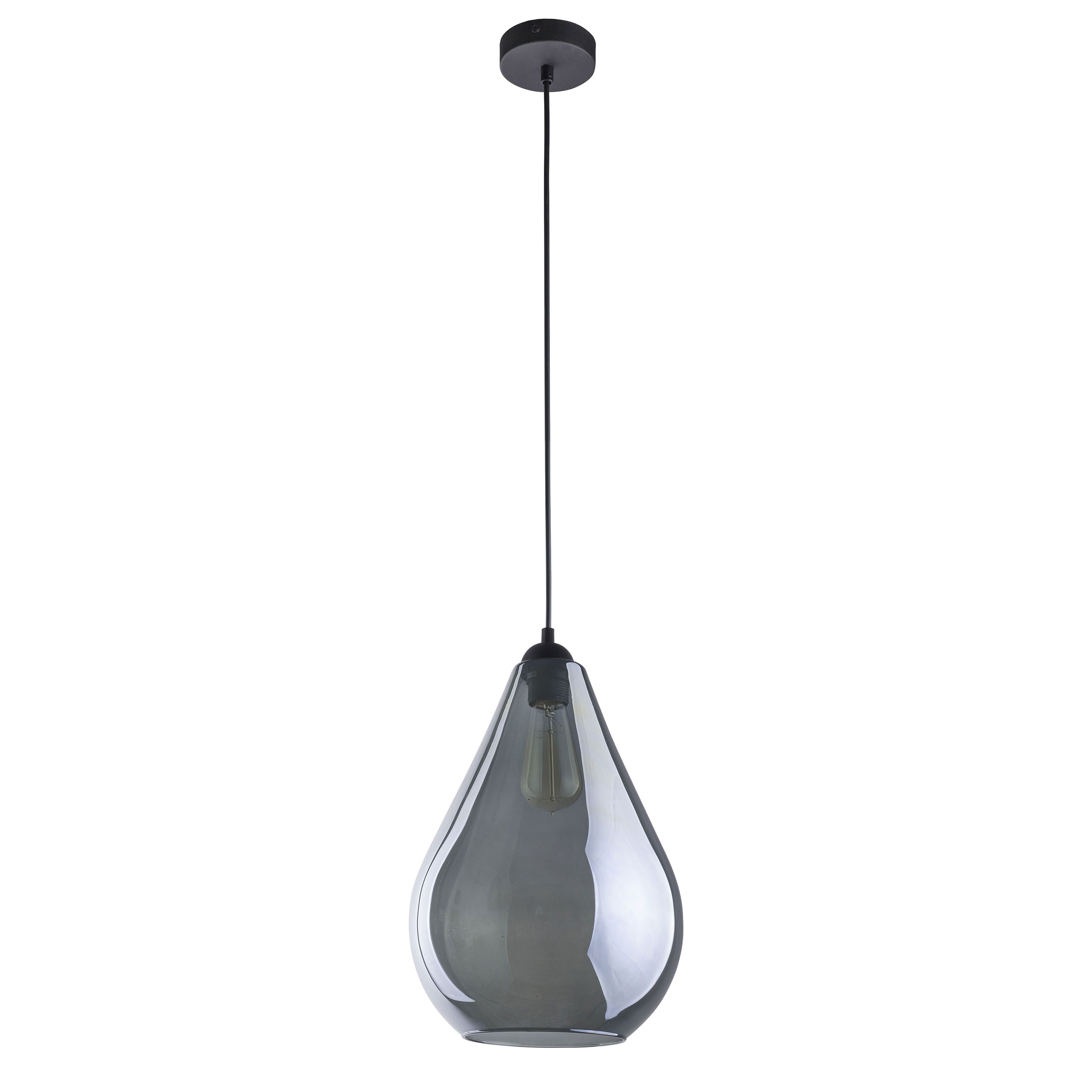 TK Fuente loftlampe - grafit glas og sort metal