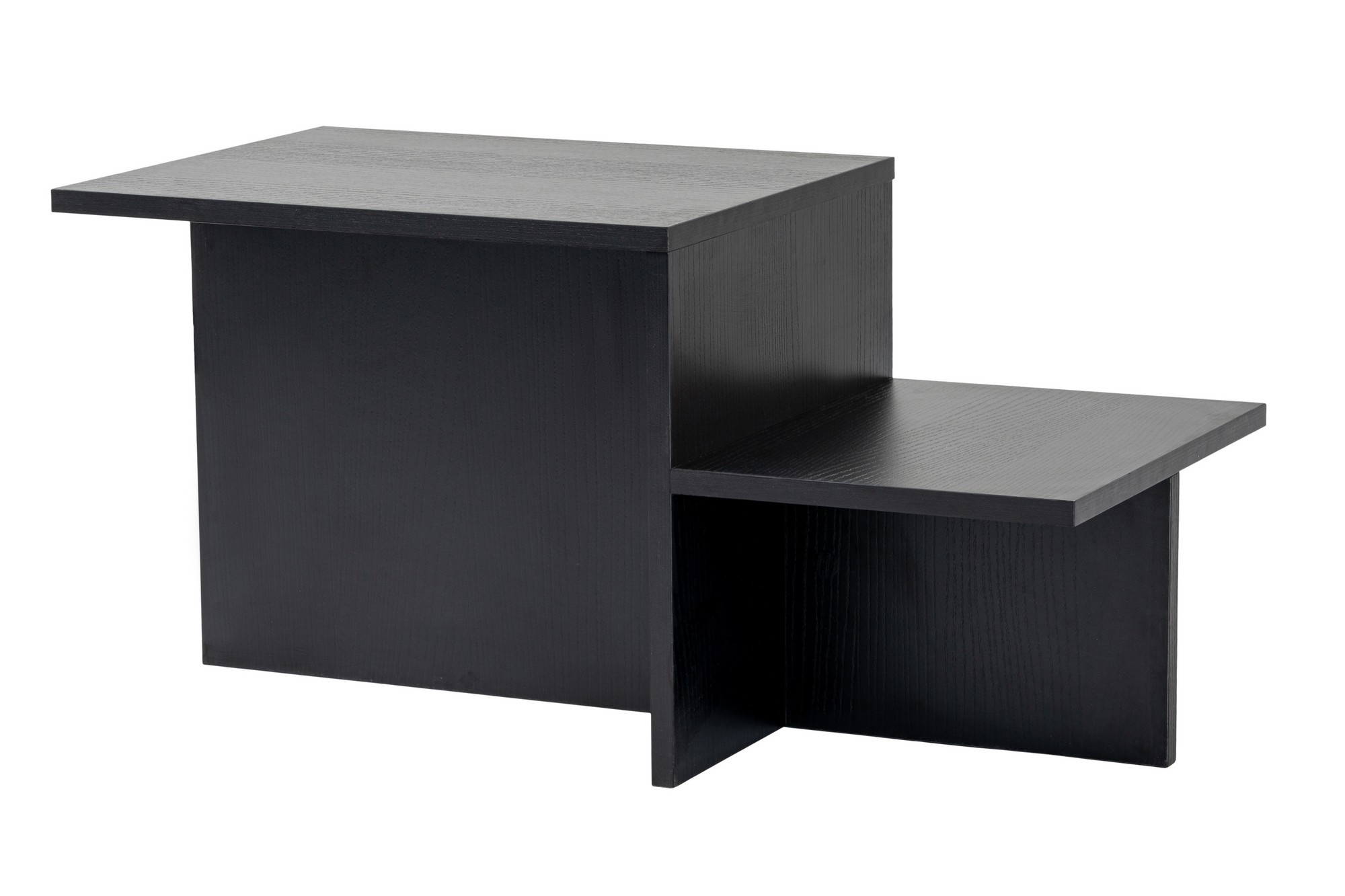 NORDVÉRK Harmony soffbord, rektangulärt – svart trämelamin (80×40)