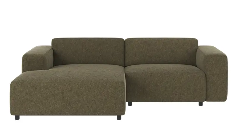 ROWICO Willard 3 pers. modul sofa, m. venstre chaiselong - grøn stof