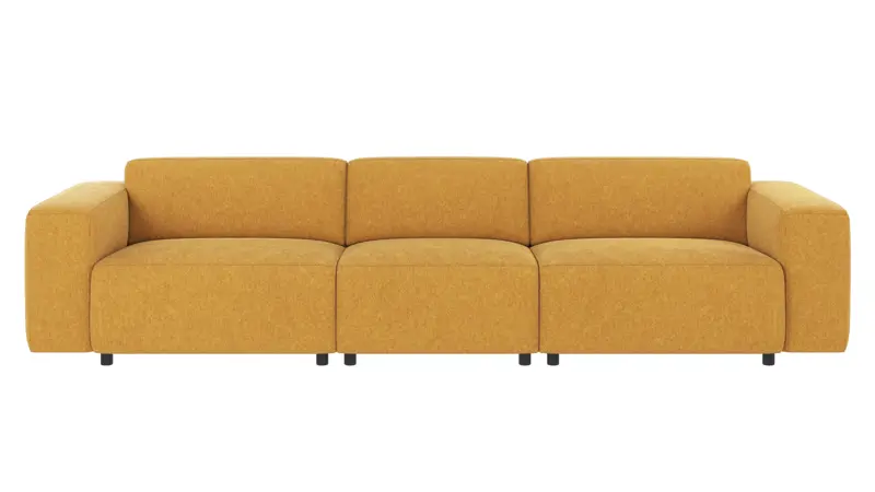 ROWICO Willard 4 pers. modul sofa - gul stof