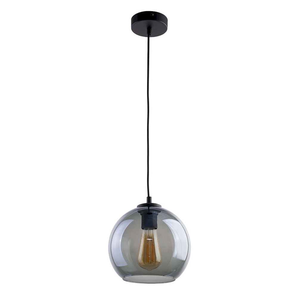TK Cubus loftlampe - grafit glas og sort metal