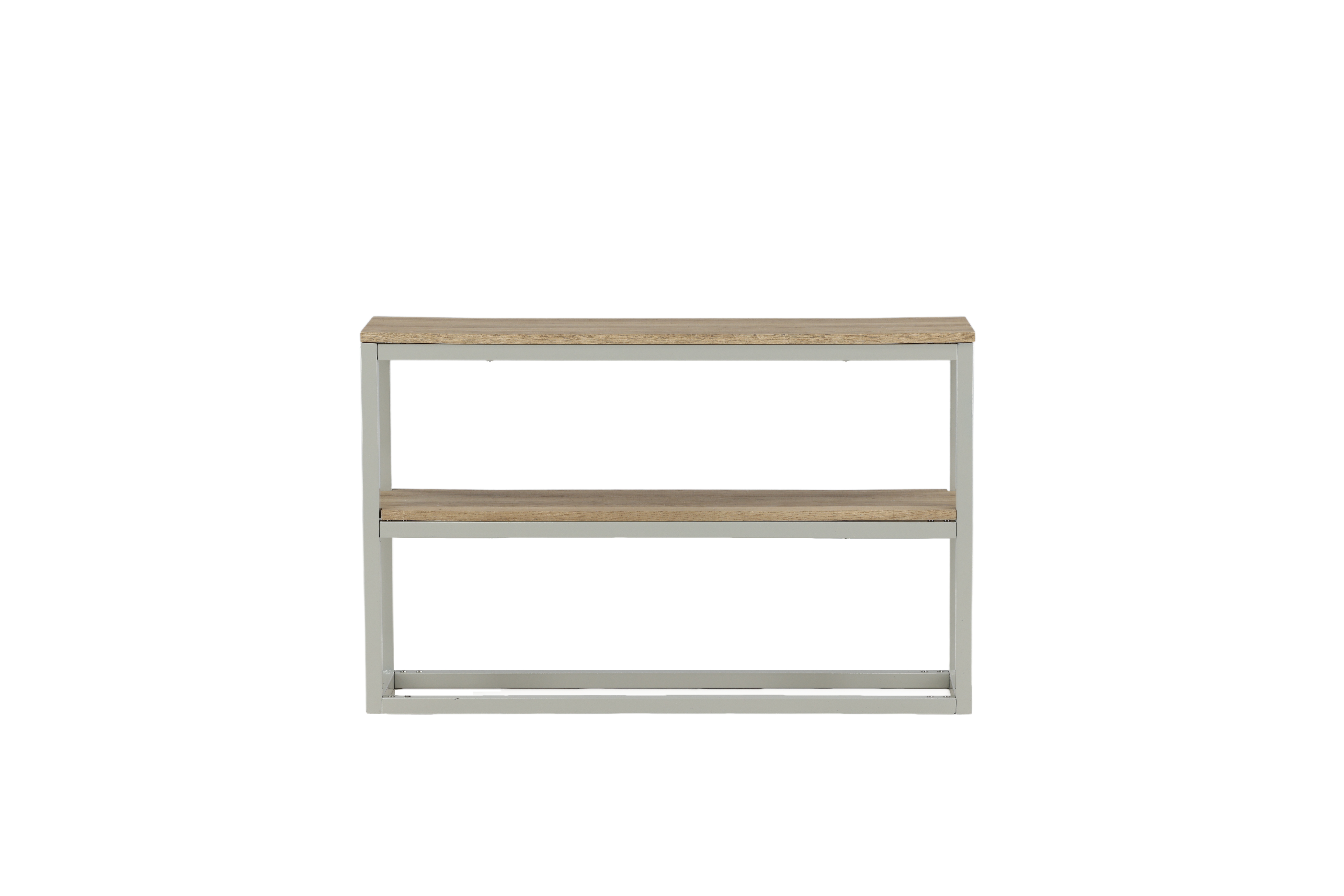 VENTURE DESIGN Rise sidebord, m. 1 hylde - natur askepapirlaminat og grå stål (110x30)
