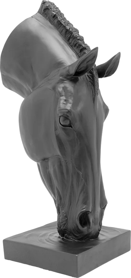KARE DESIGN Horse Face figur - sort polyresin (H:72cm)