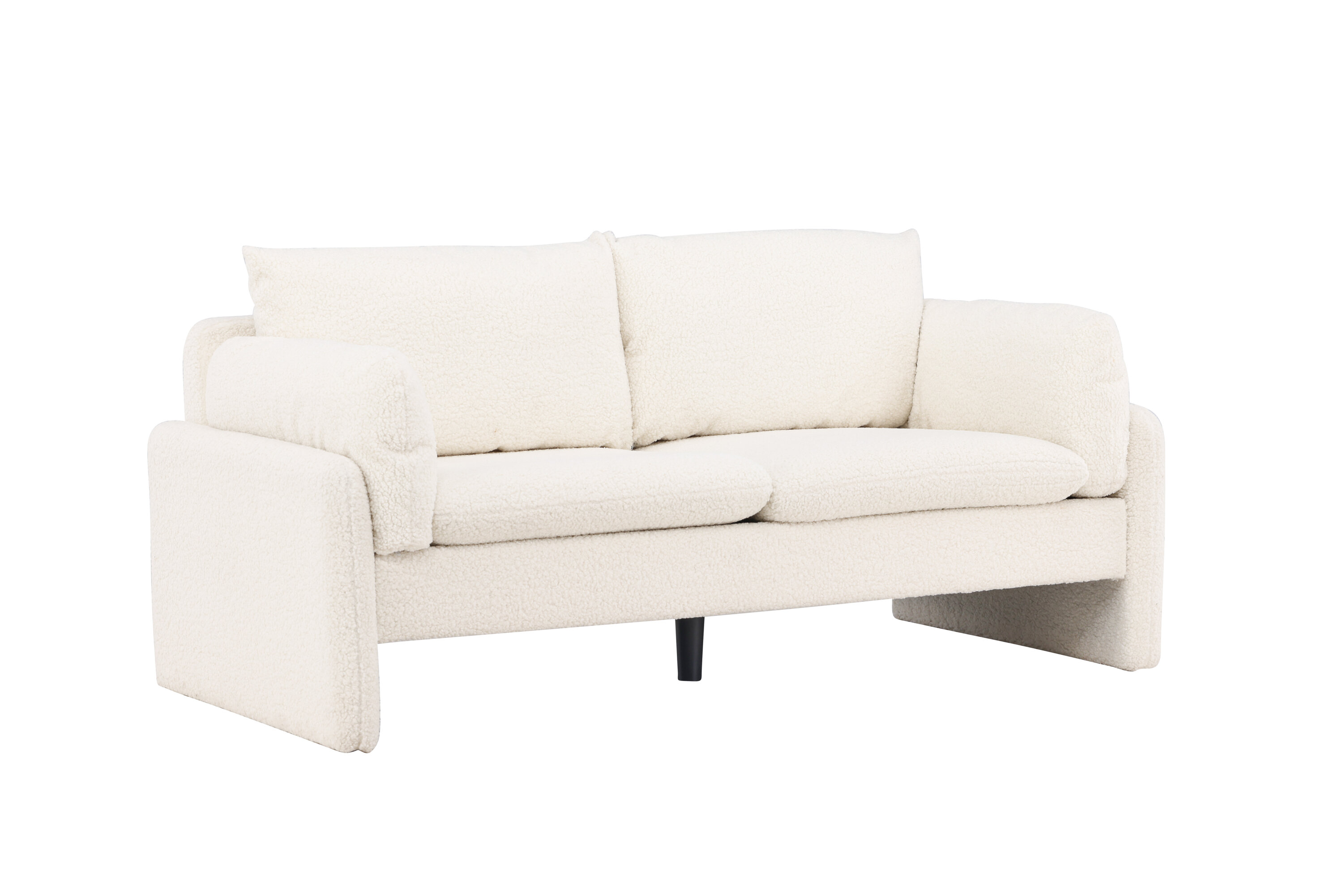 VENTURE DESIGN Vindel 2 pers. sofa - hvid polyester bamsestof