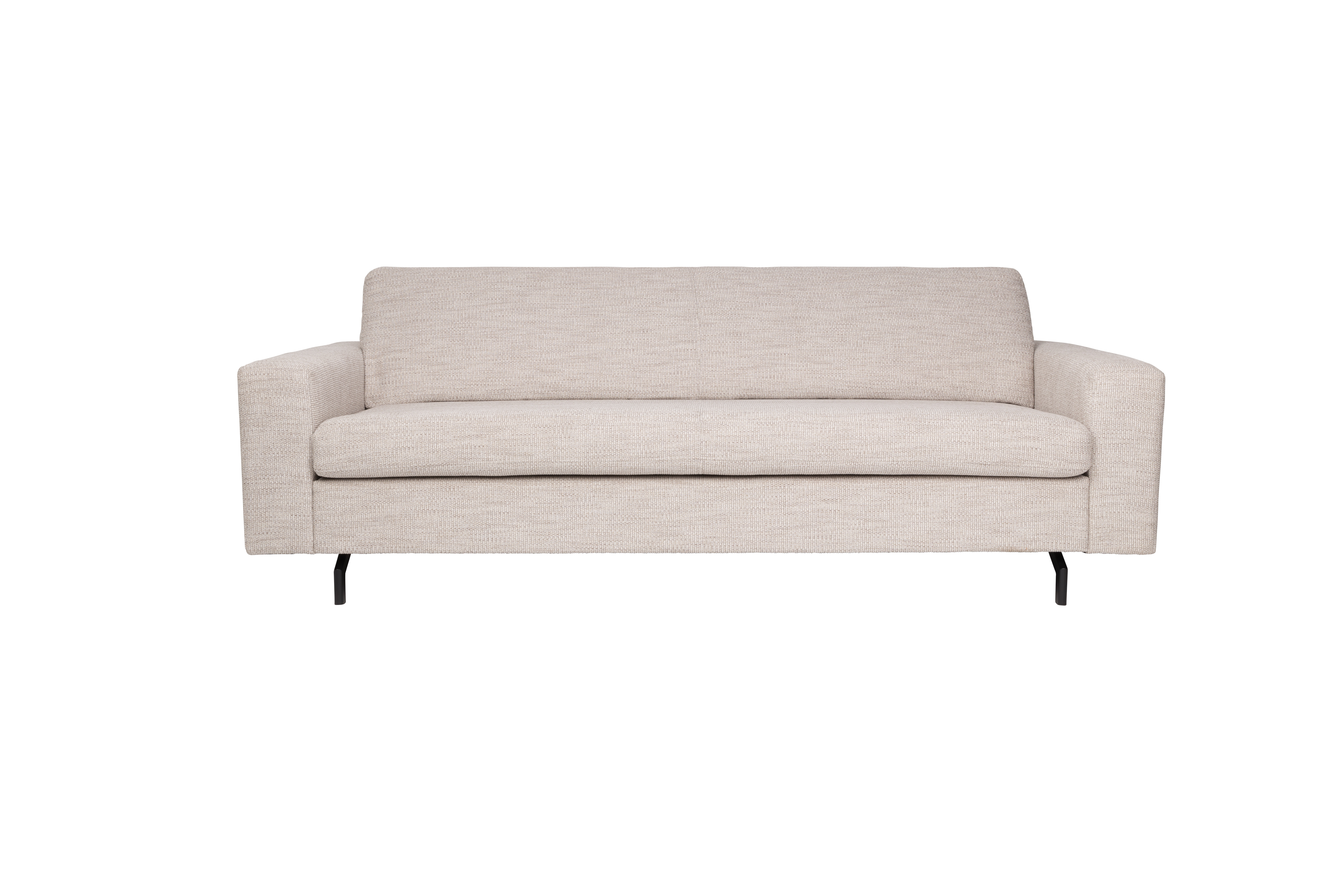 ZUIVER Jean 2,5-personers sofa – latte polyester og stål