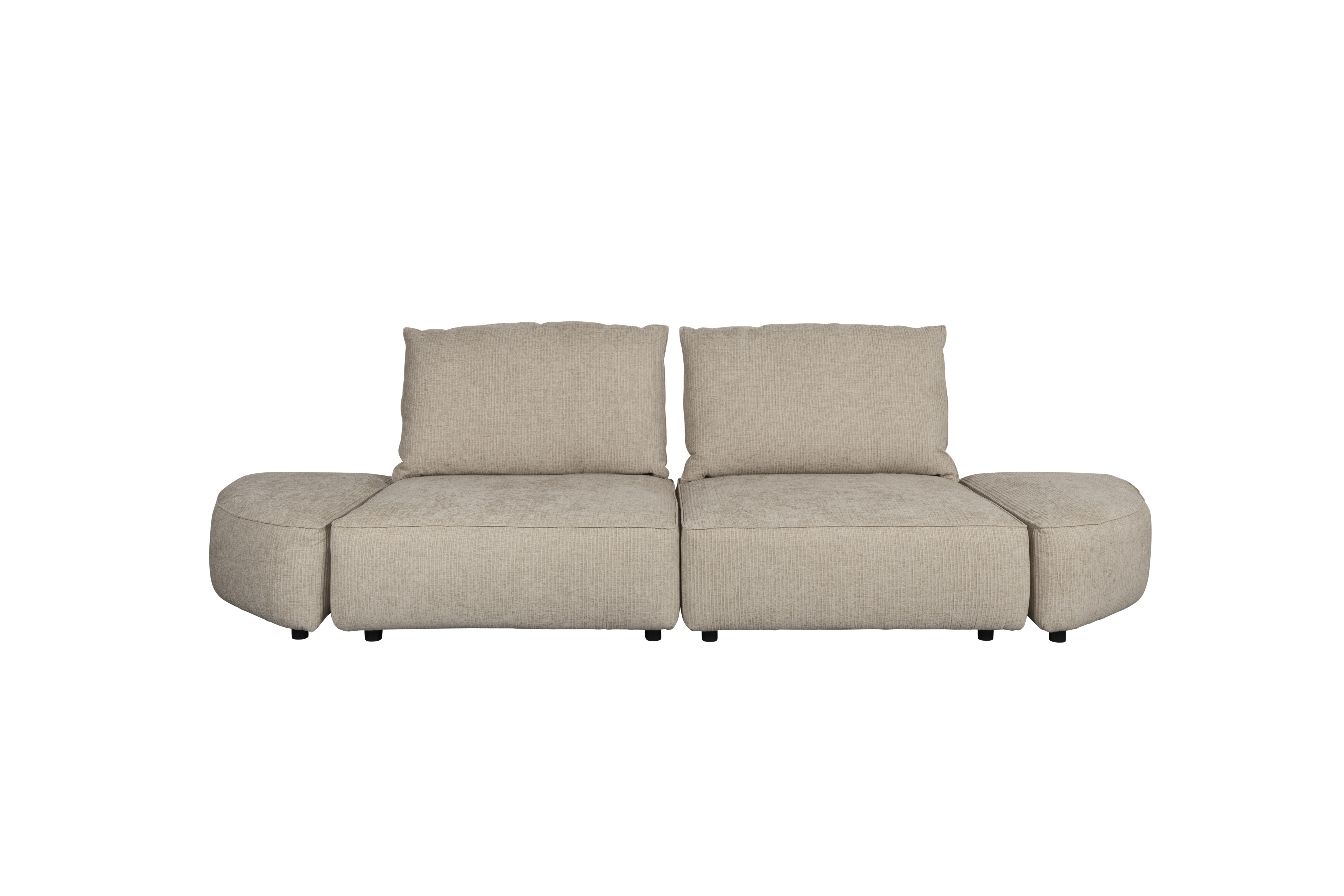 ZUIVER Hunter 3-personers sofa – sand fløjl og plast