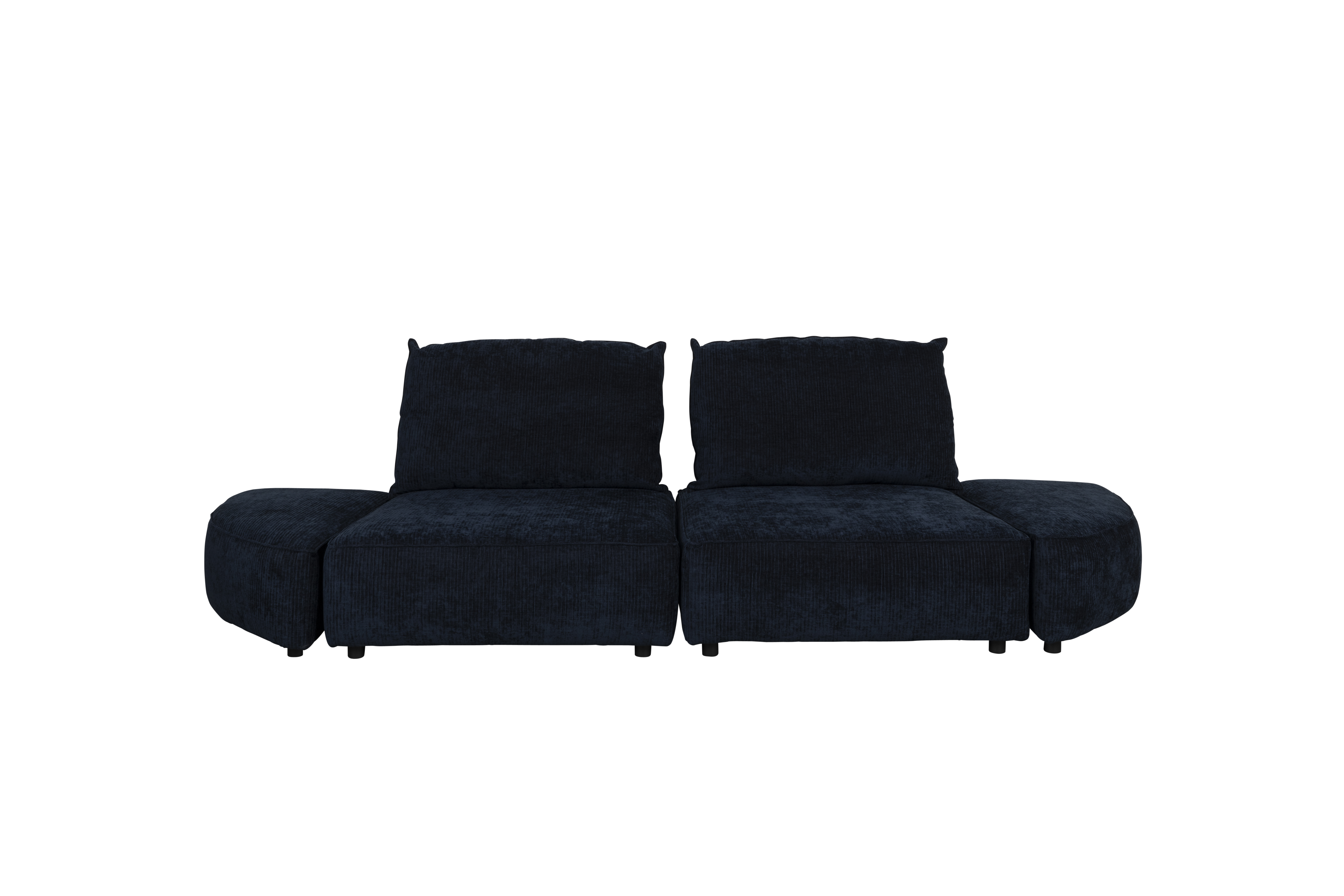 ZUIVER Hunter 3-personers sofa – navy fløjl og plast