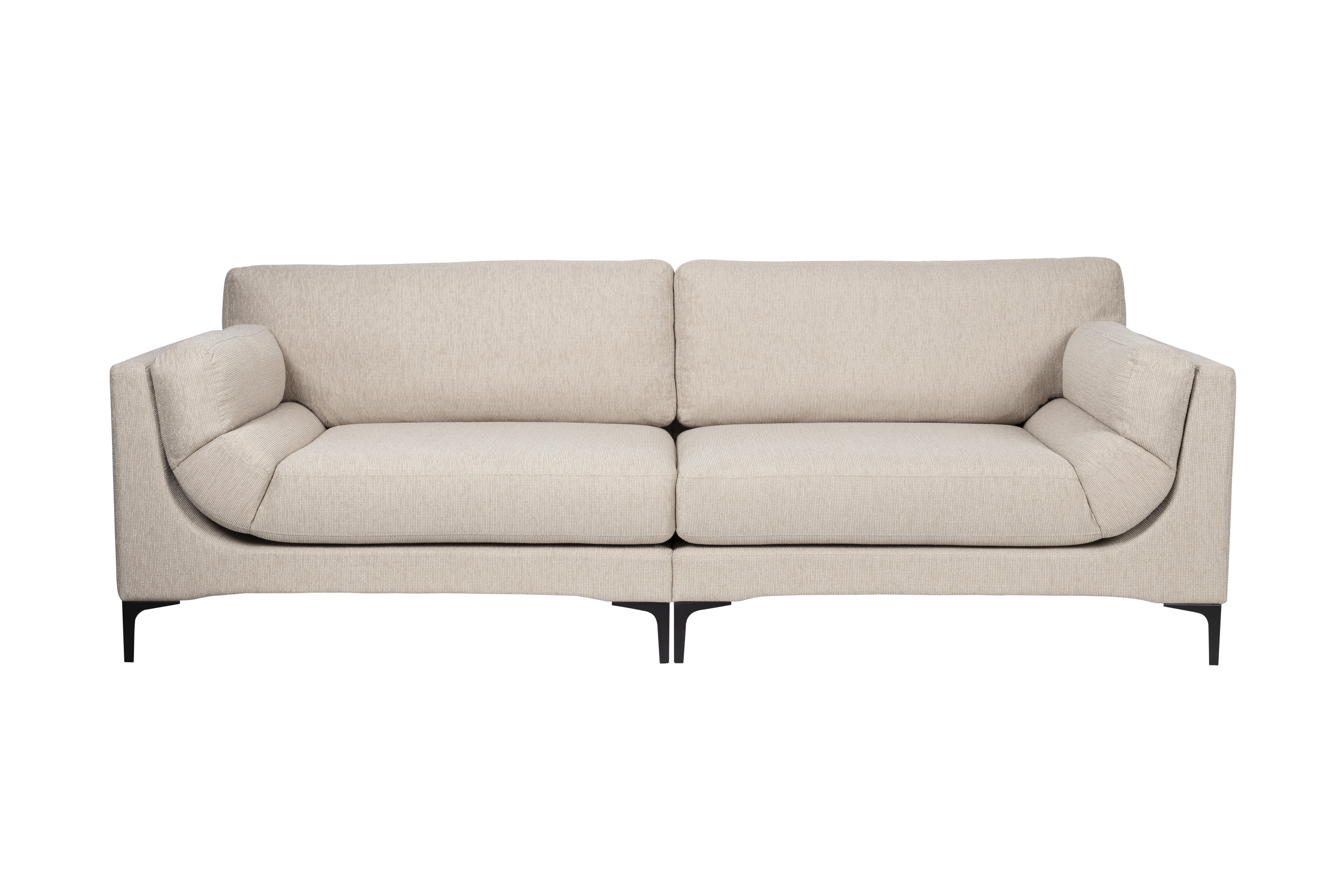 ZUIVER Balkon 3-personers sofa – beige polyester og stål