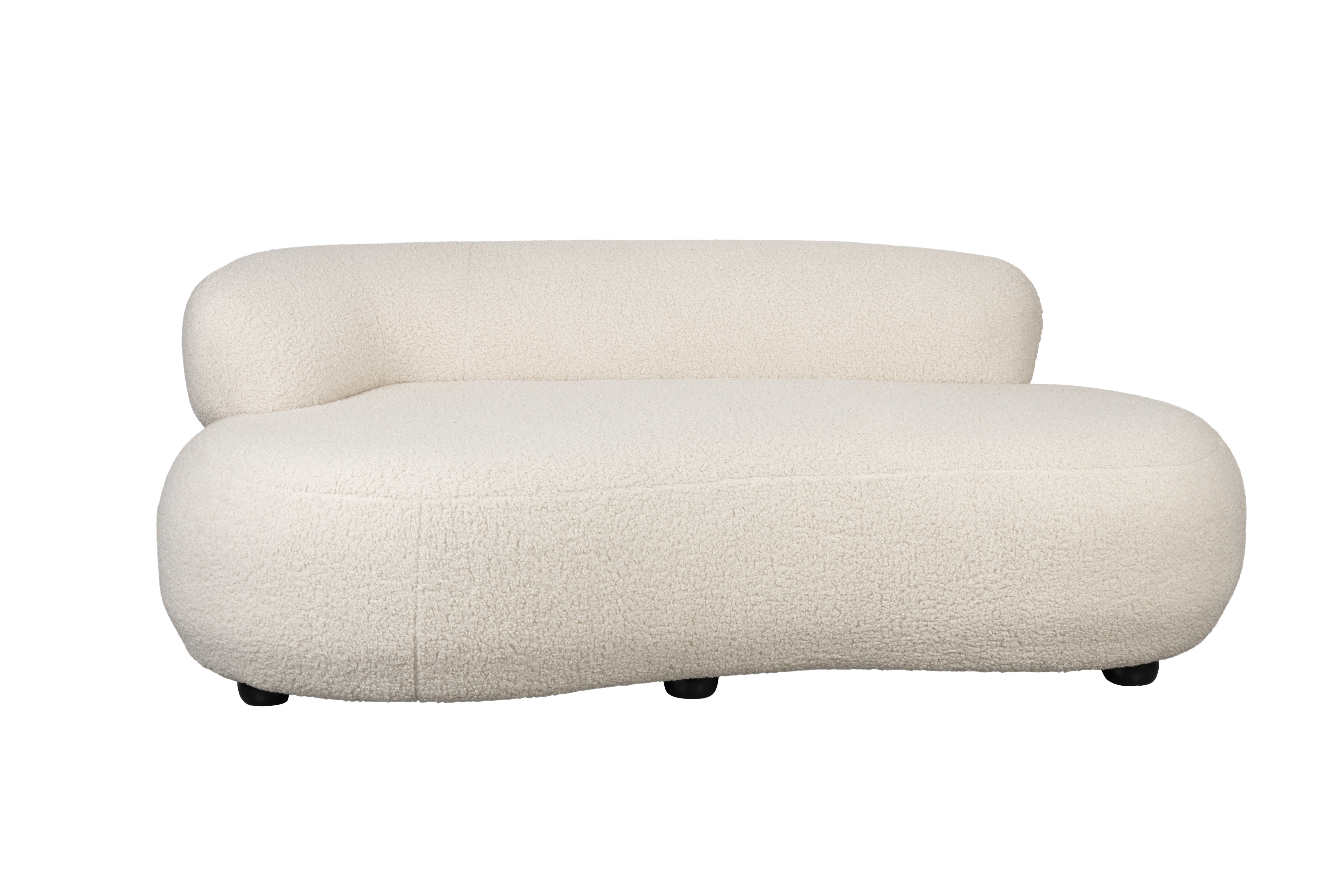 WHITE LABEL LIVING Noxx sofa – hvid polyester og MDF