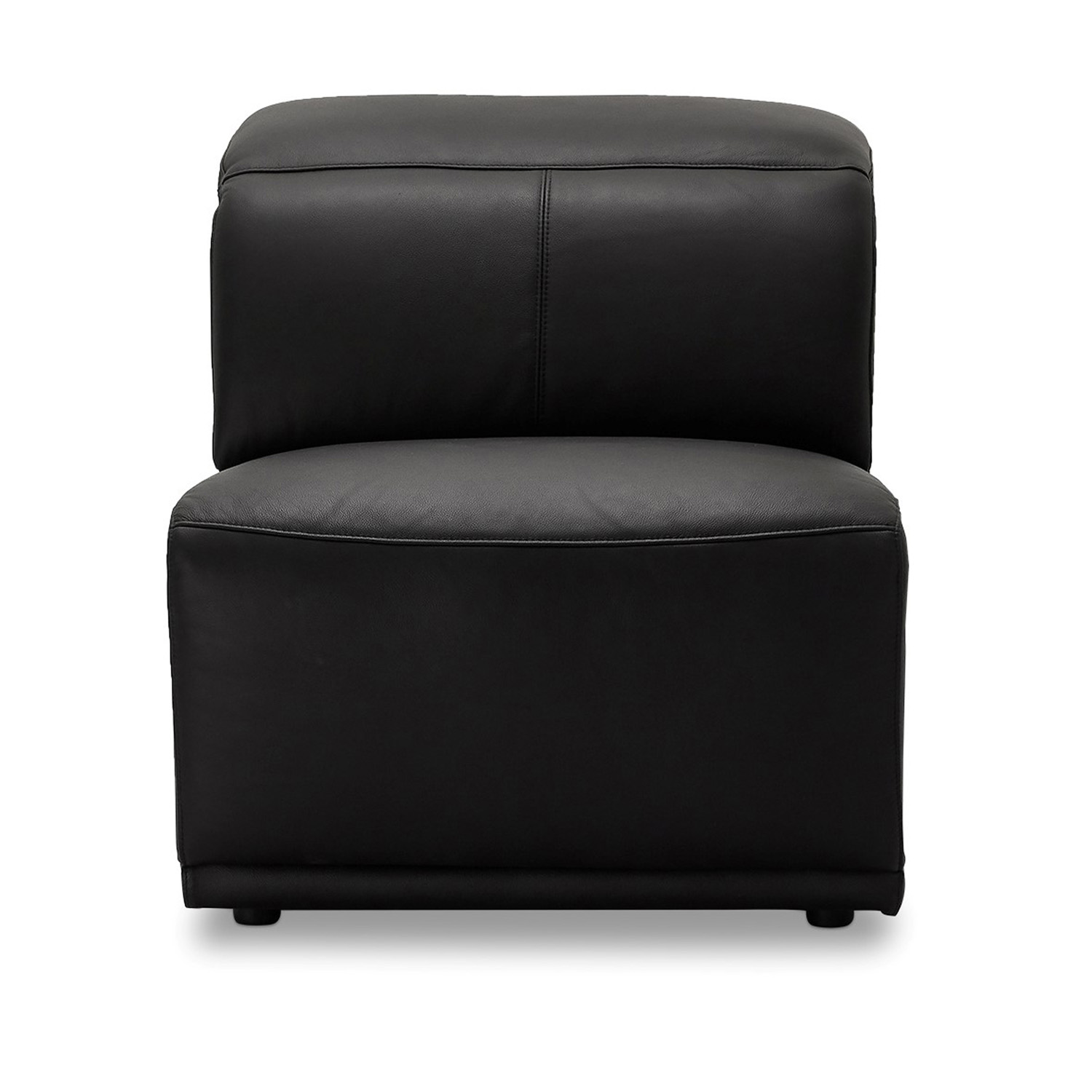 Alexa modul, 1-personers, u. armlæn, m. recliner - sort læder (72x102)