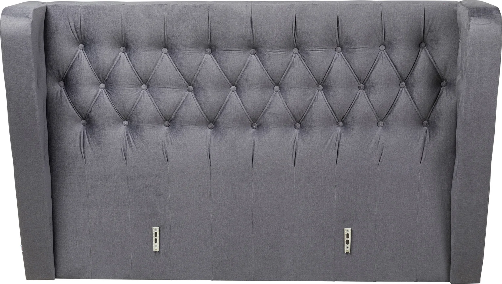 KARE DESIGN Benito Moon Grey sengegavl - grå polyester (B:190)
