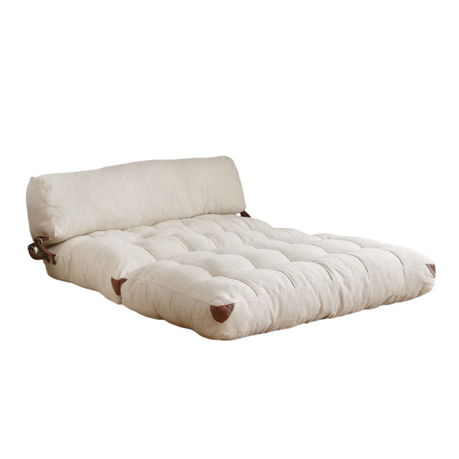 NORDVÄRK Fold Teddy 2 pers. sovesofa - creme stof