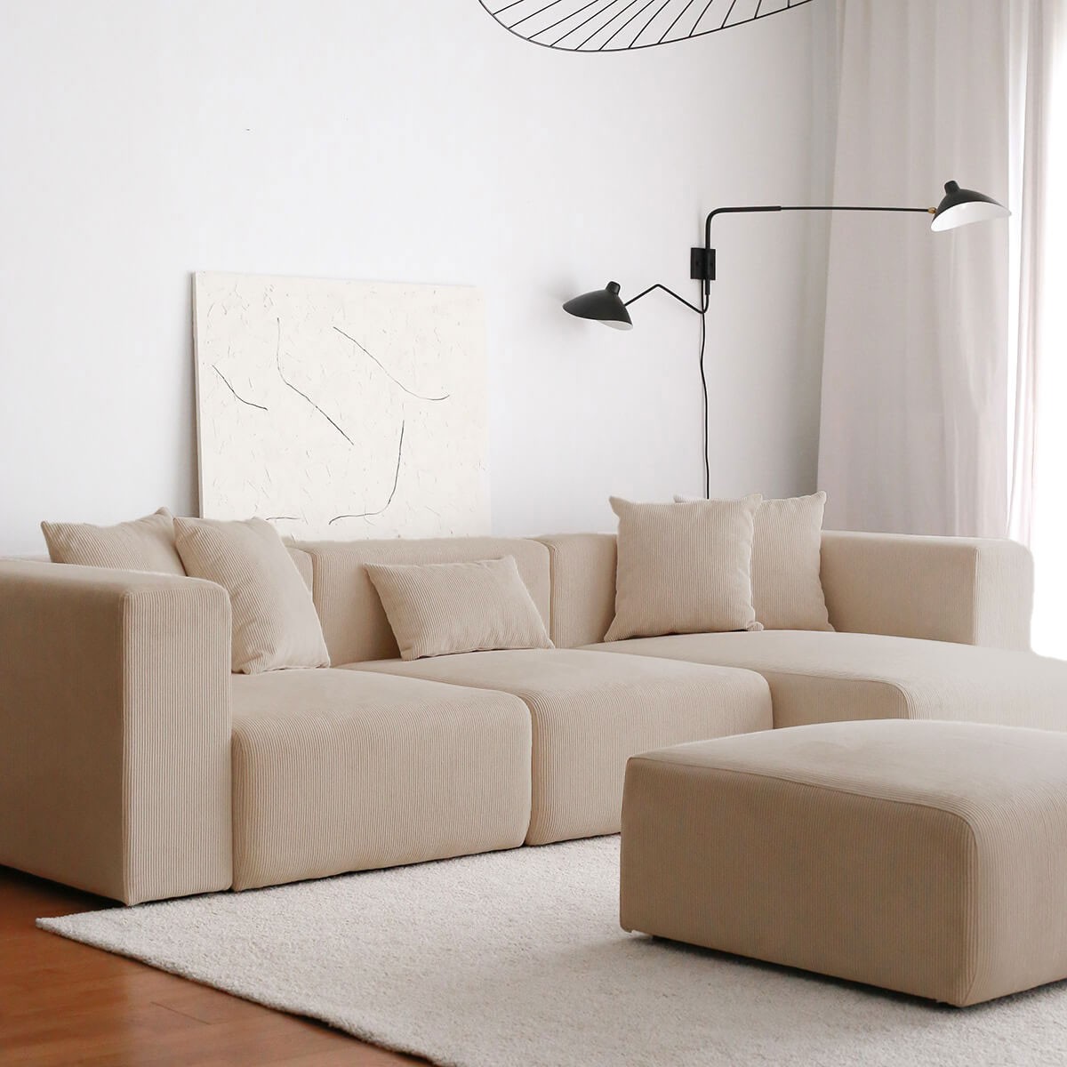 NORDVÉRK Yolo – Beige Hjørnesofa