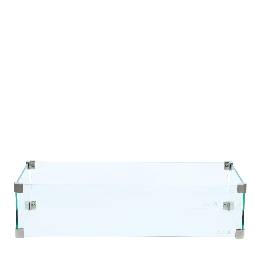 COSI FIRES Cosi glaskant beskyttelsesglas, rektangulær - klar glas (65x33)