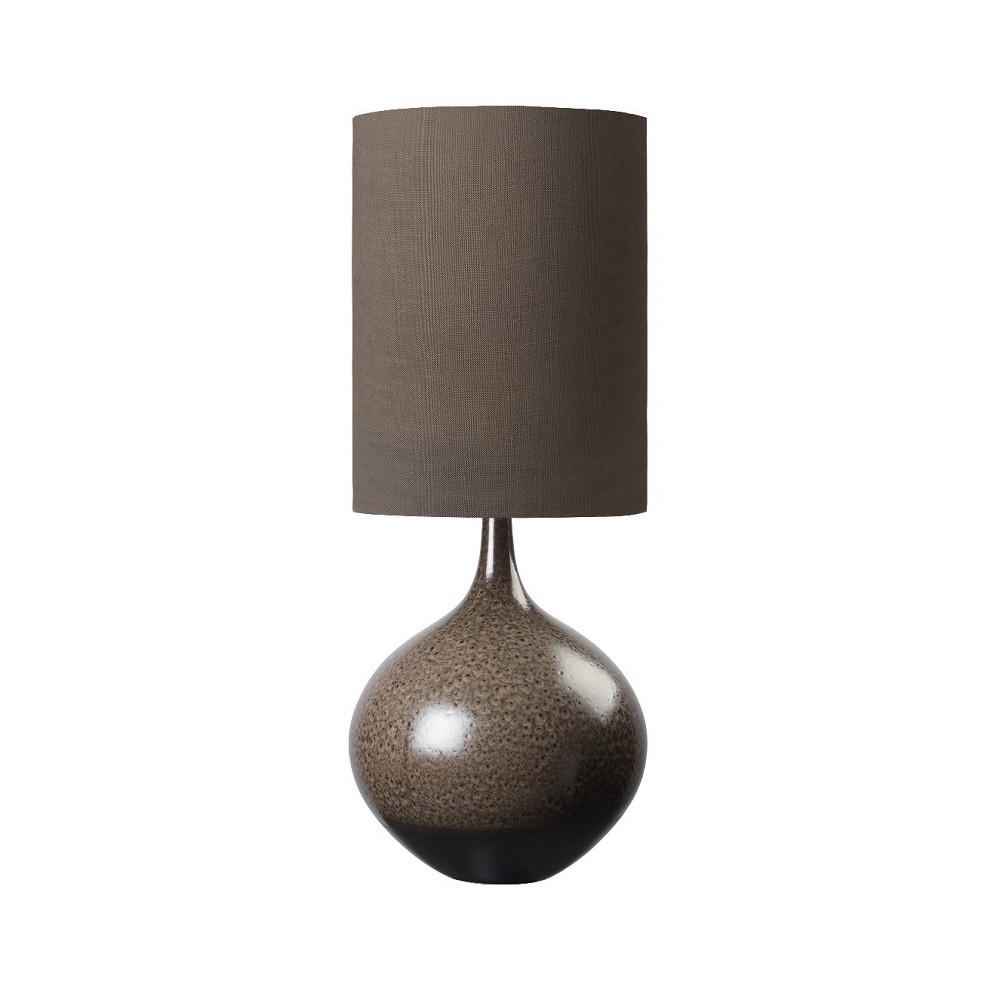 COZY LIVING Bella bordlampe - kastanje brun bomuld og keramik (H:100)