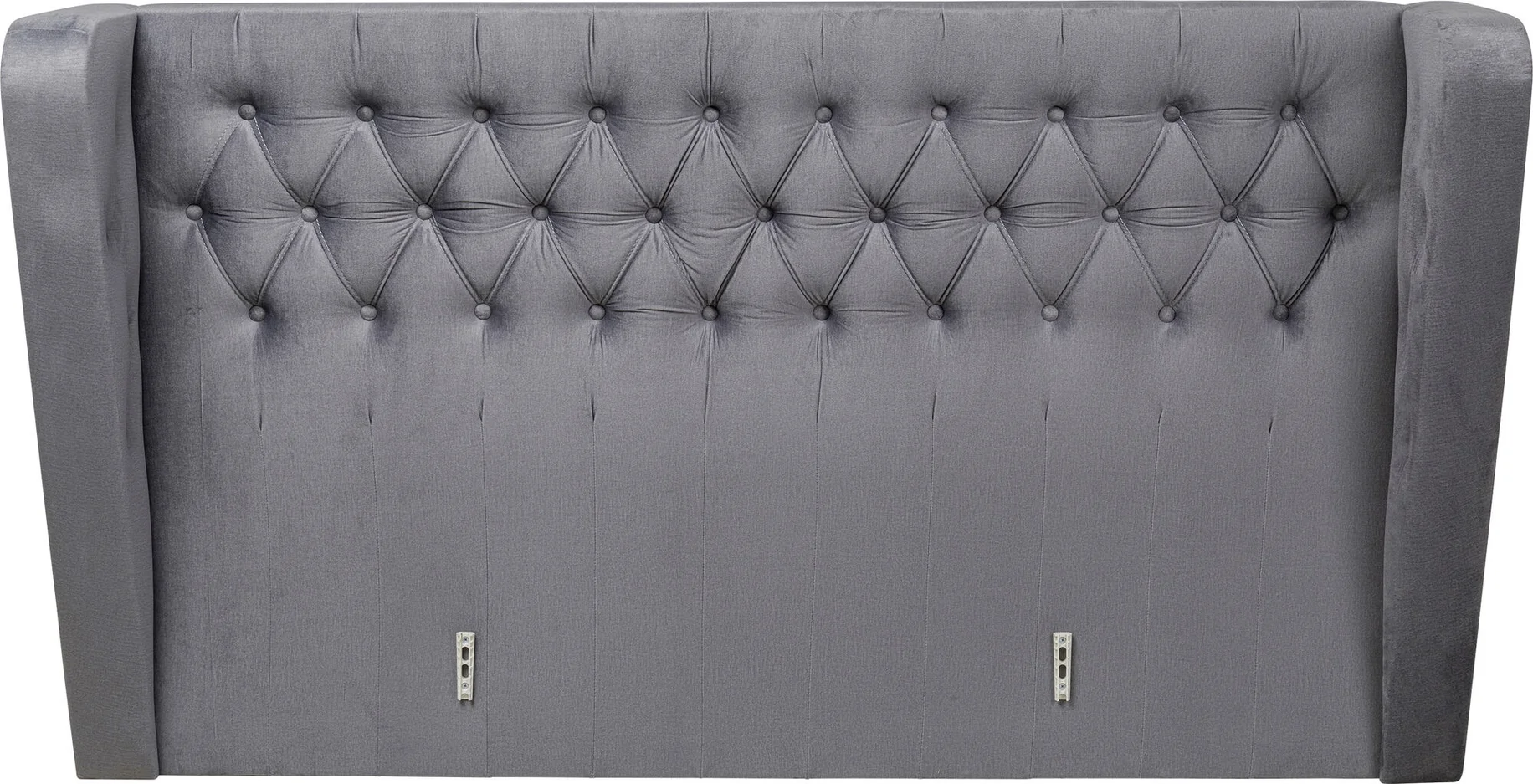 KARE DESIGN Benito Moon Grey sengegavl - grå polyester (B:210)