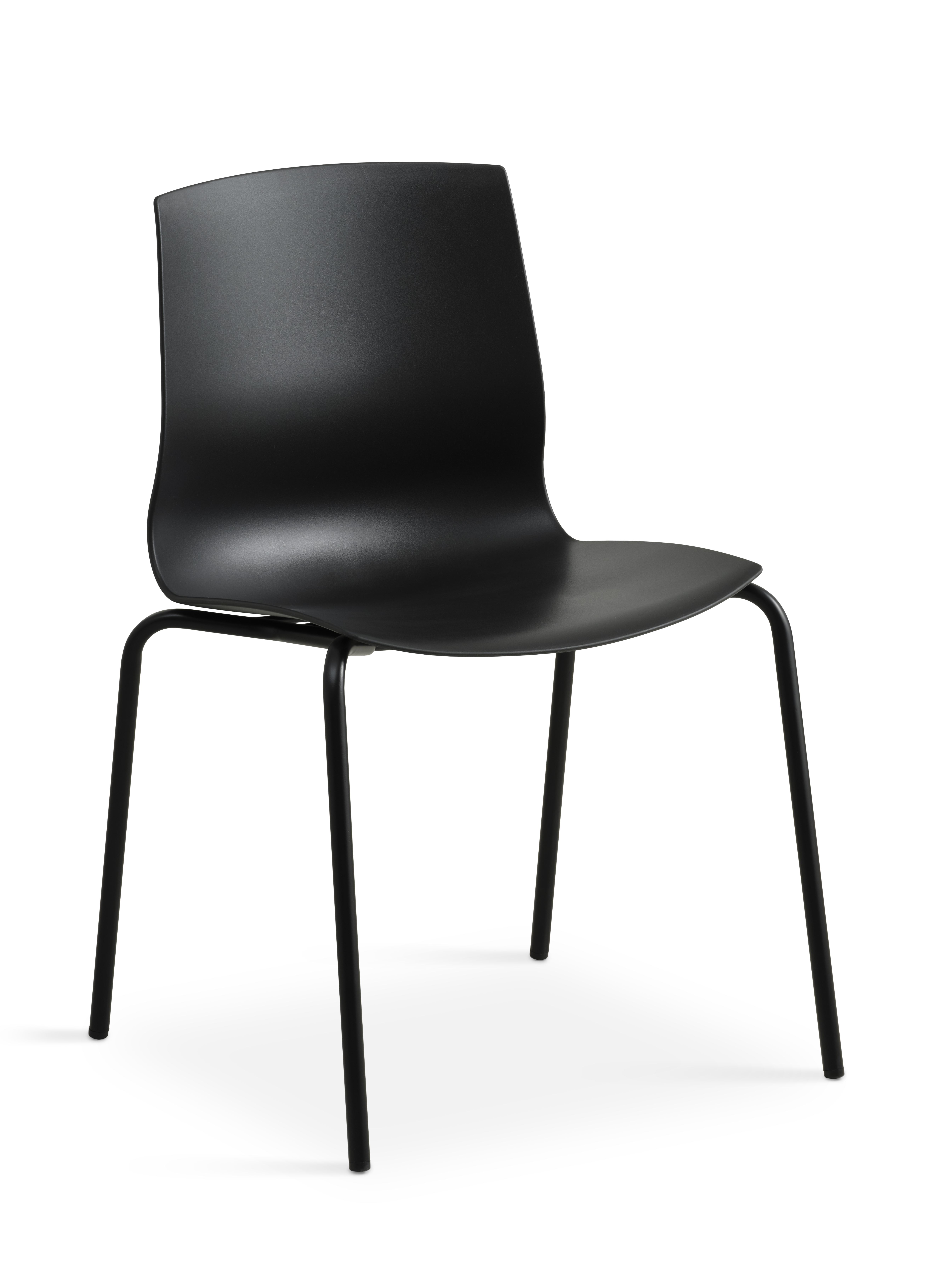 Liv spisebordsstol - sort PVC og sort metal