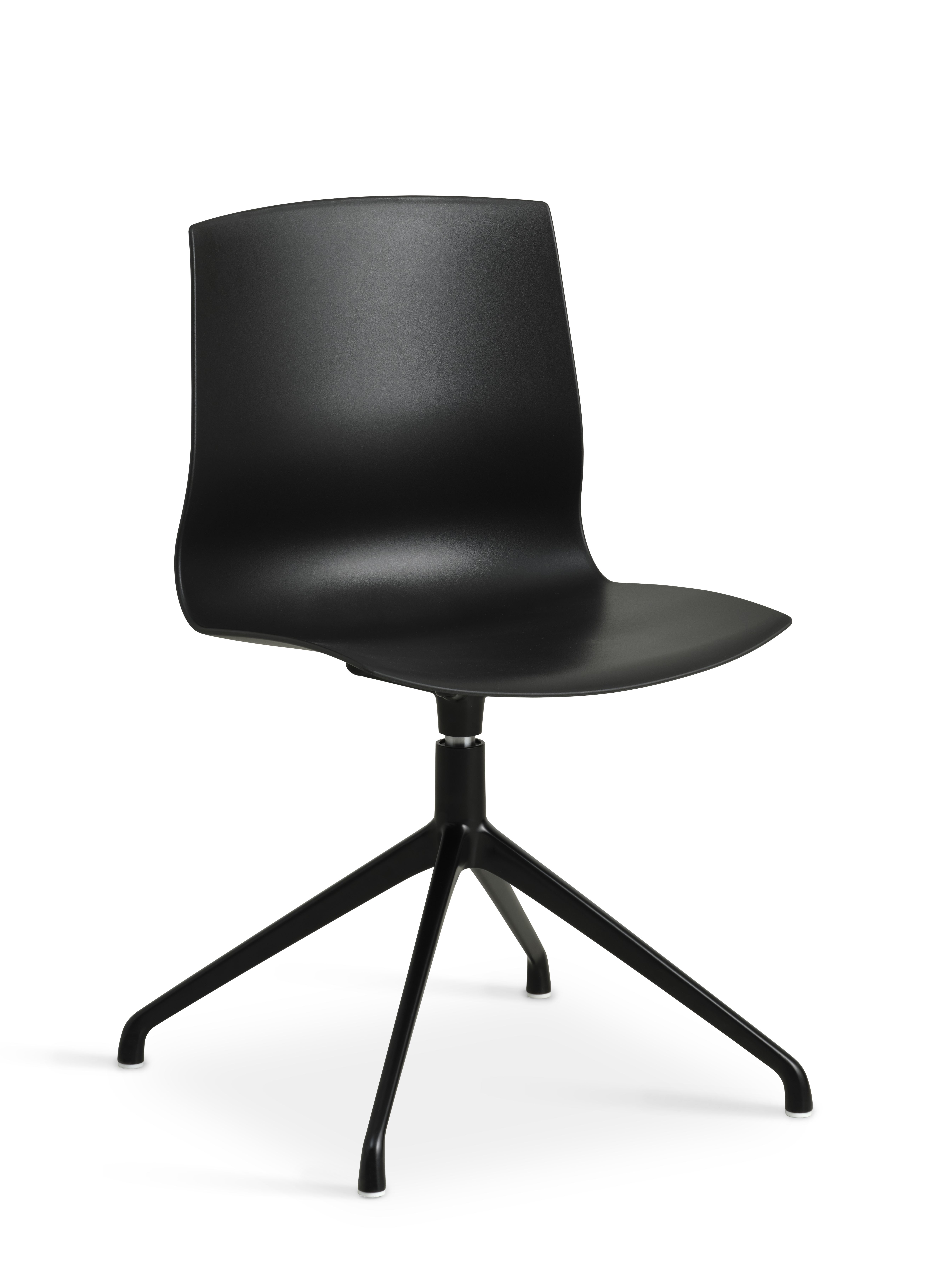 Liv spisebordsstol, m. drejefunktion - sort PVC og sort metal