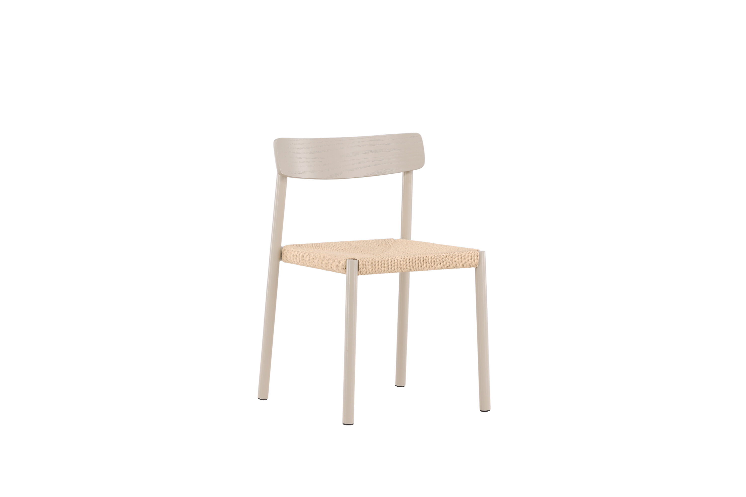 VIND KOLLEKTION Malmön spisebordsstol - beige rattan og greige MDF/stål