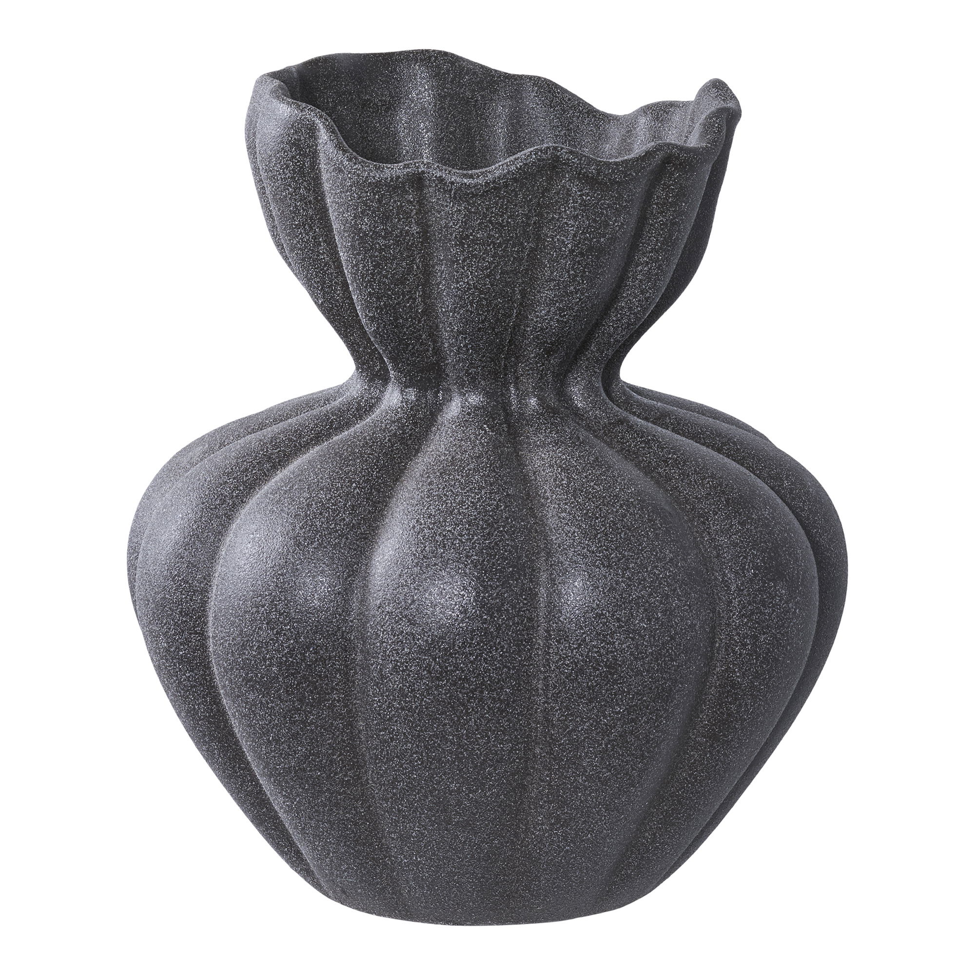 HOUSE NORDIC Vase - Vase, keramik, sort ø17,2x19,4 cm