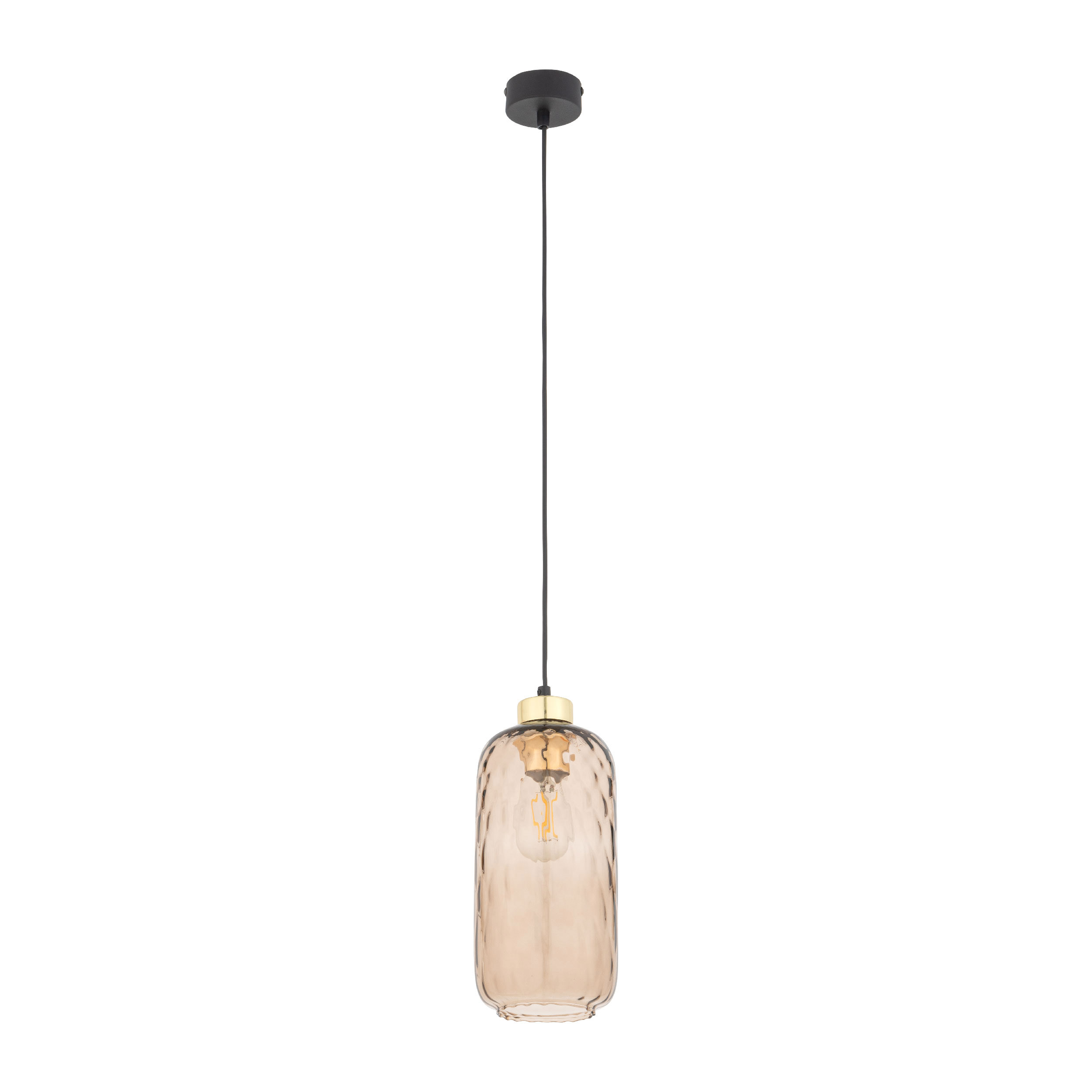 TK Pescara loftlampe - glas og sort metal