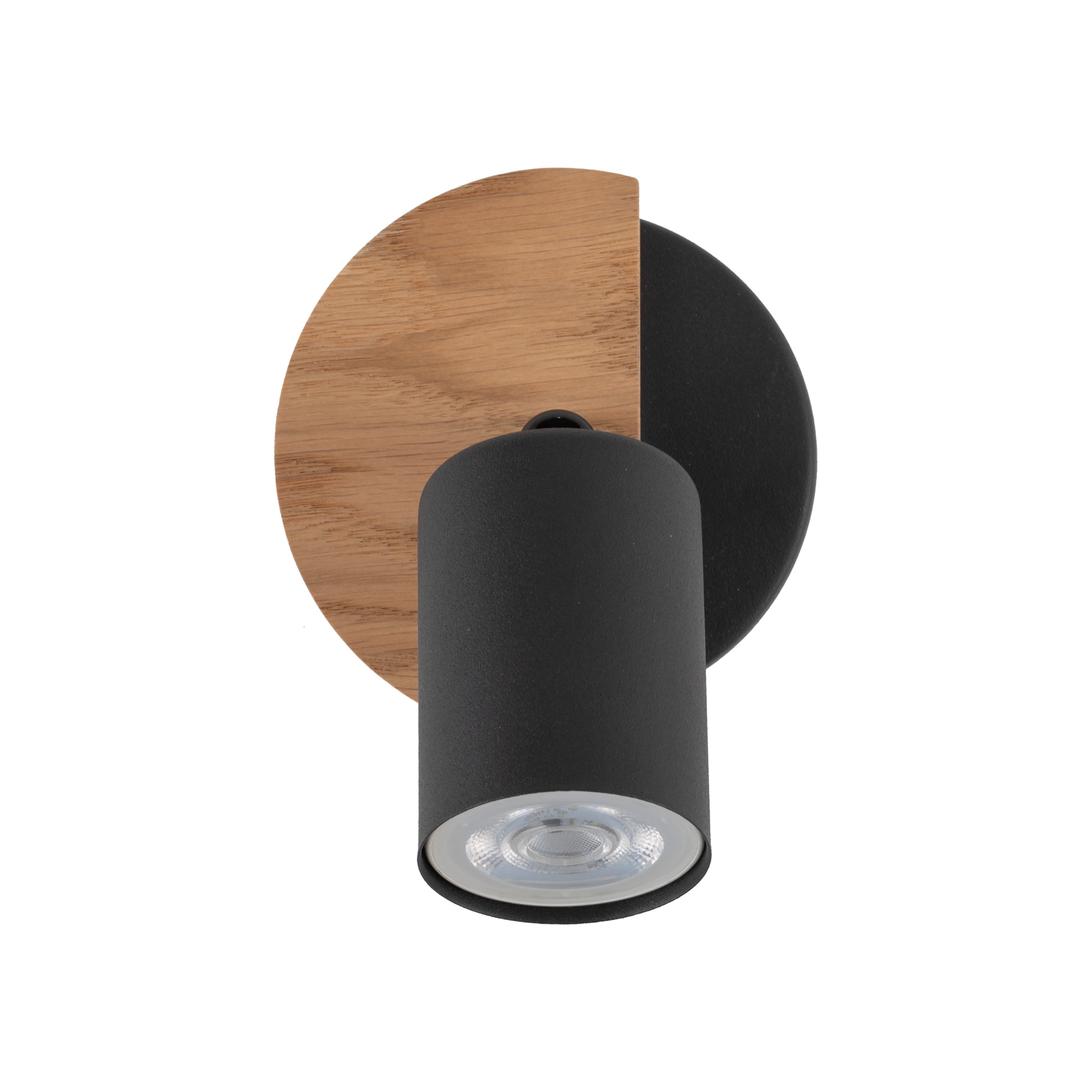 TK Cover loftlampe - valnøddefarvet træ og sort stål