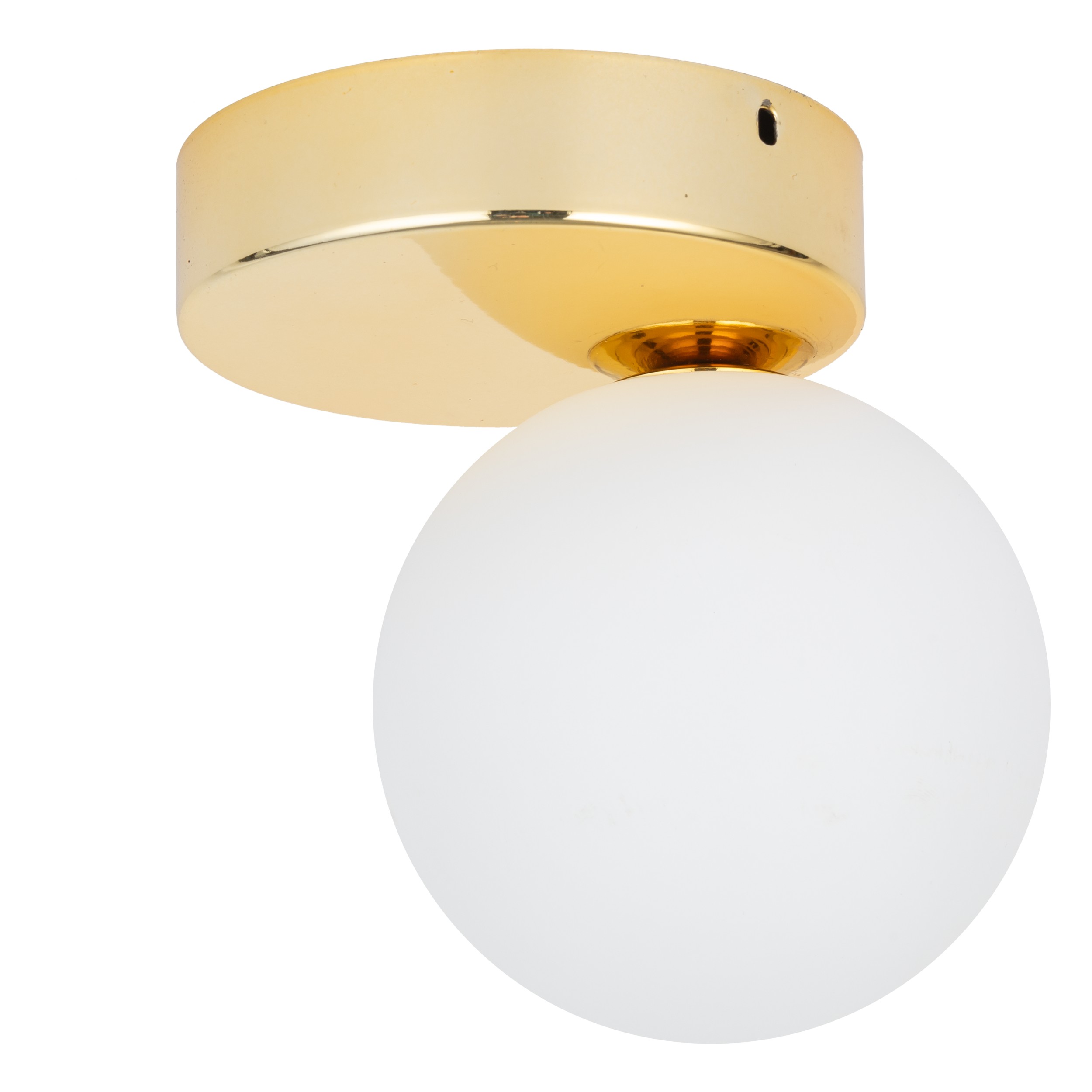 TK Bianca loftlampe - hvid glas og guld stål