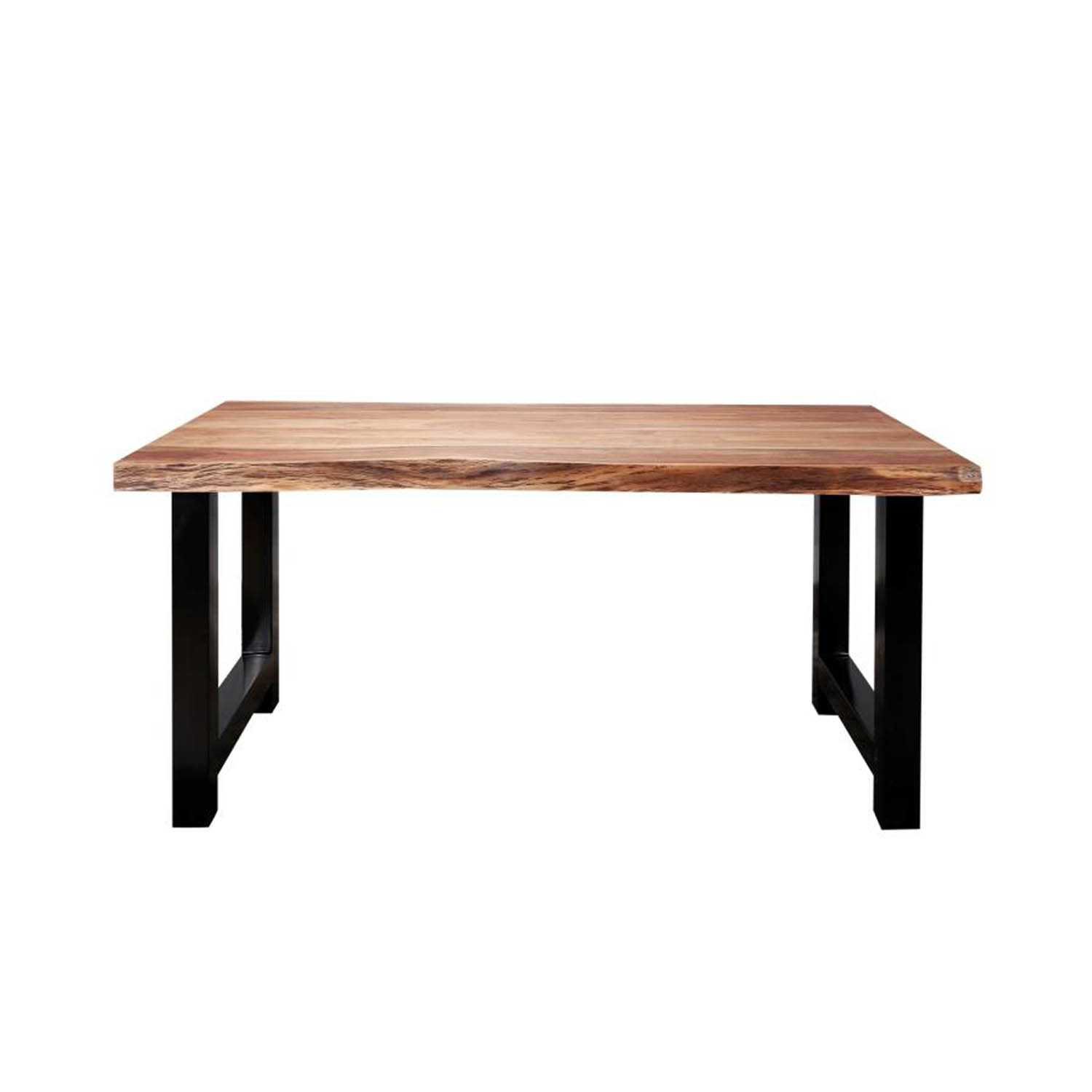 FURBO rektangulær spisebord - akacietræ og sort stål (165x85) thumbnail
