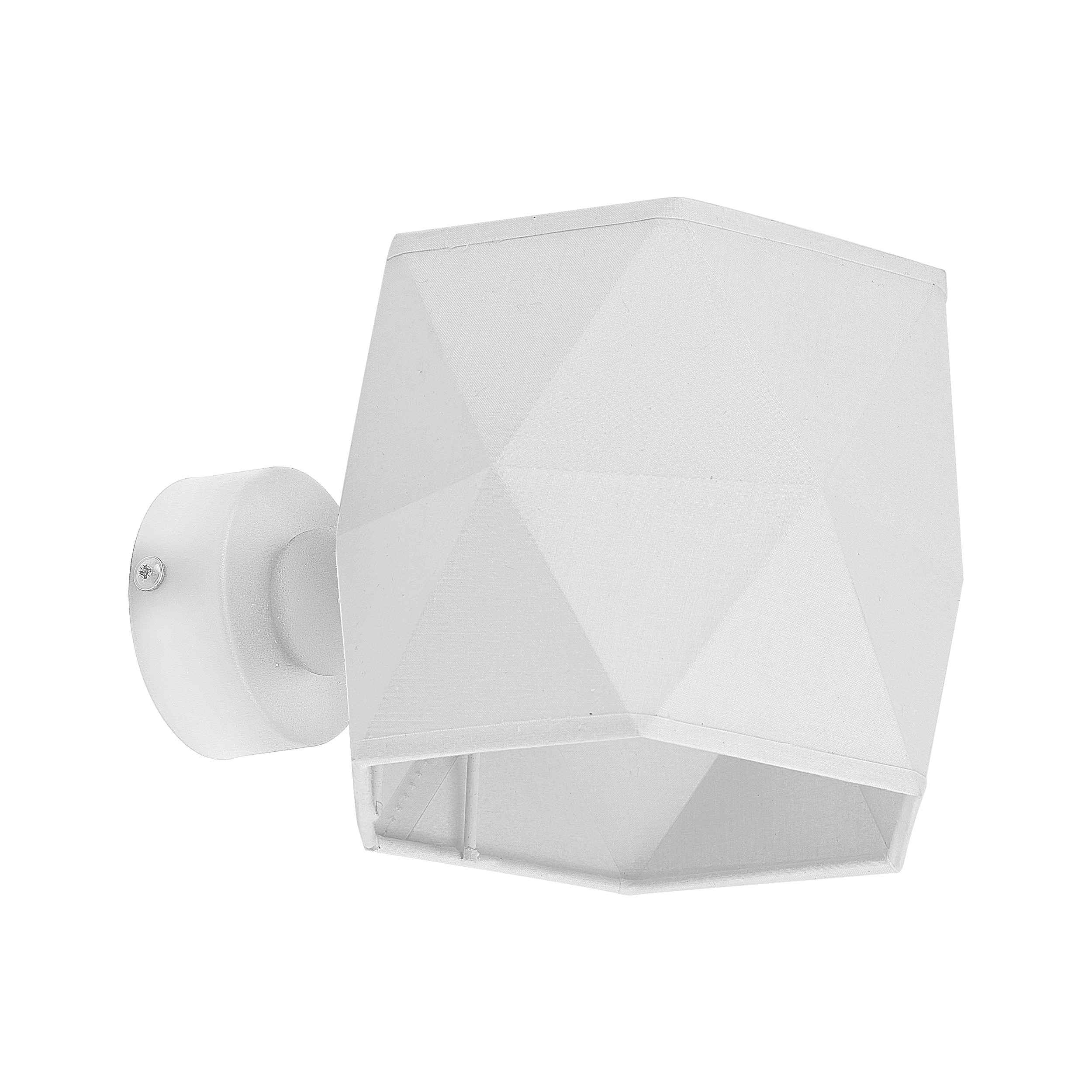TK Kantoor væglampe - hvid stof og hvid metal