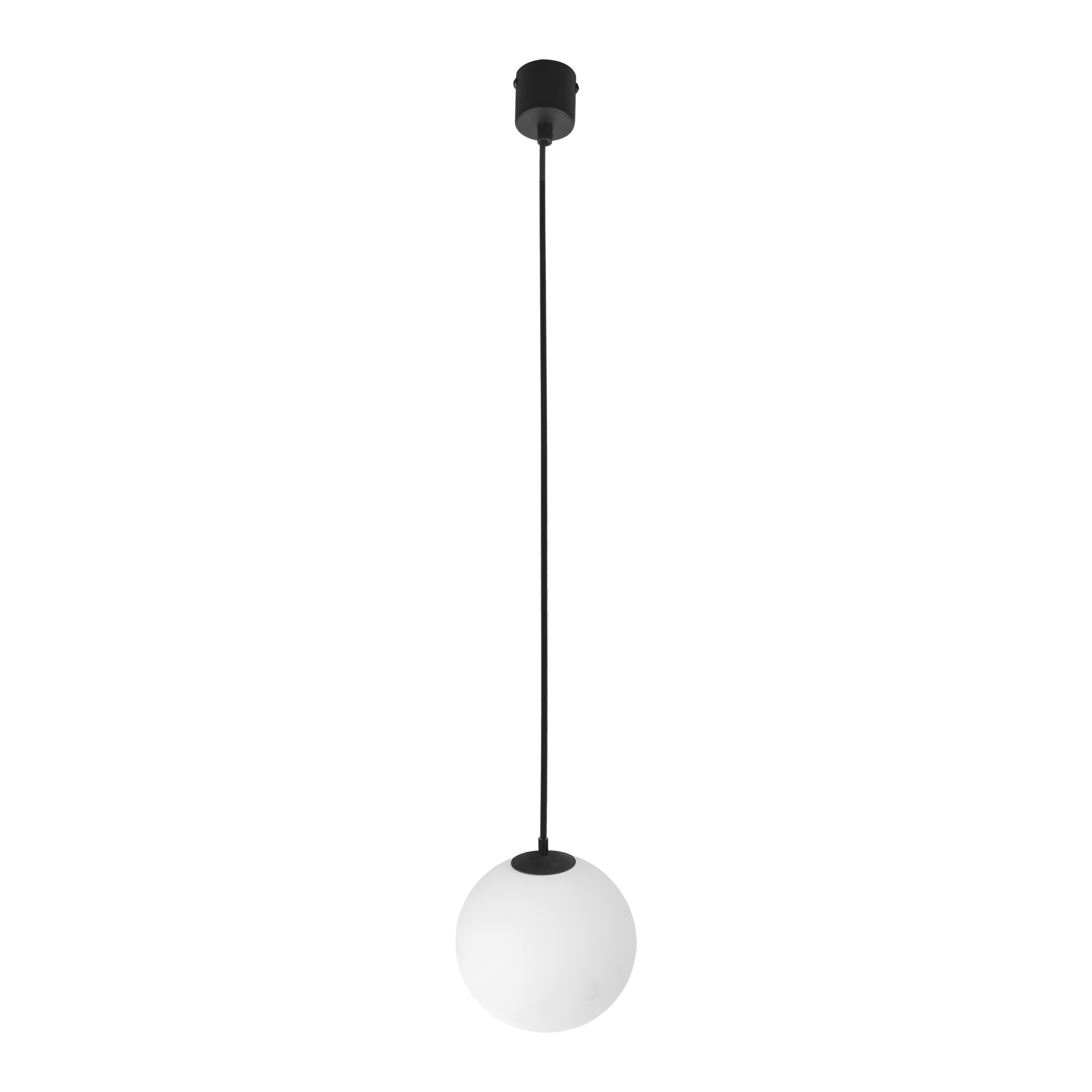TK Martin loftlampe - hvid glas og sort metal