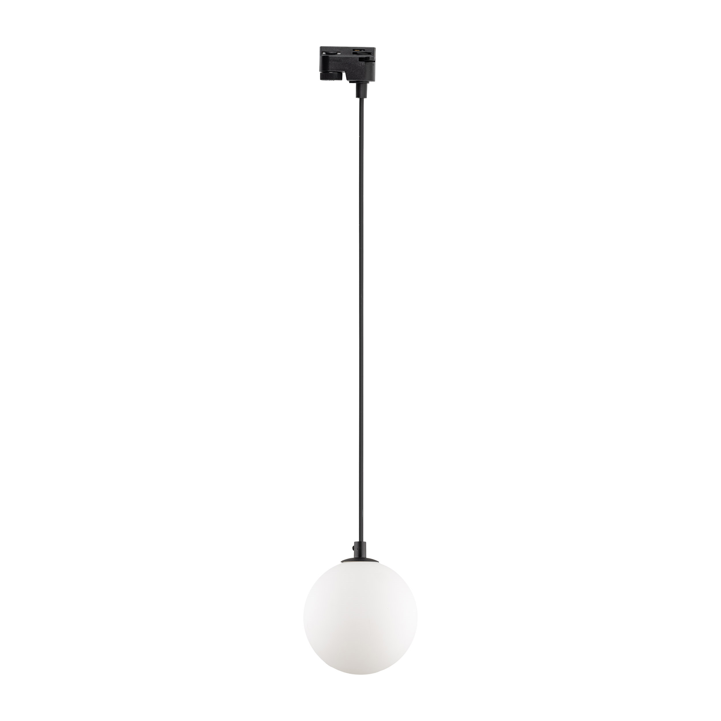 TK Tracer loftlampe - hvid glas og sort metal