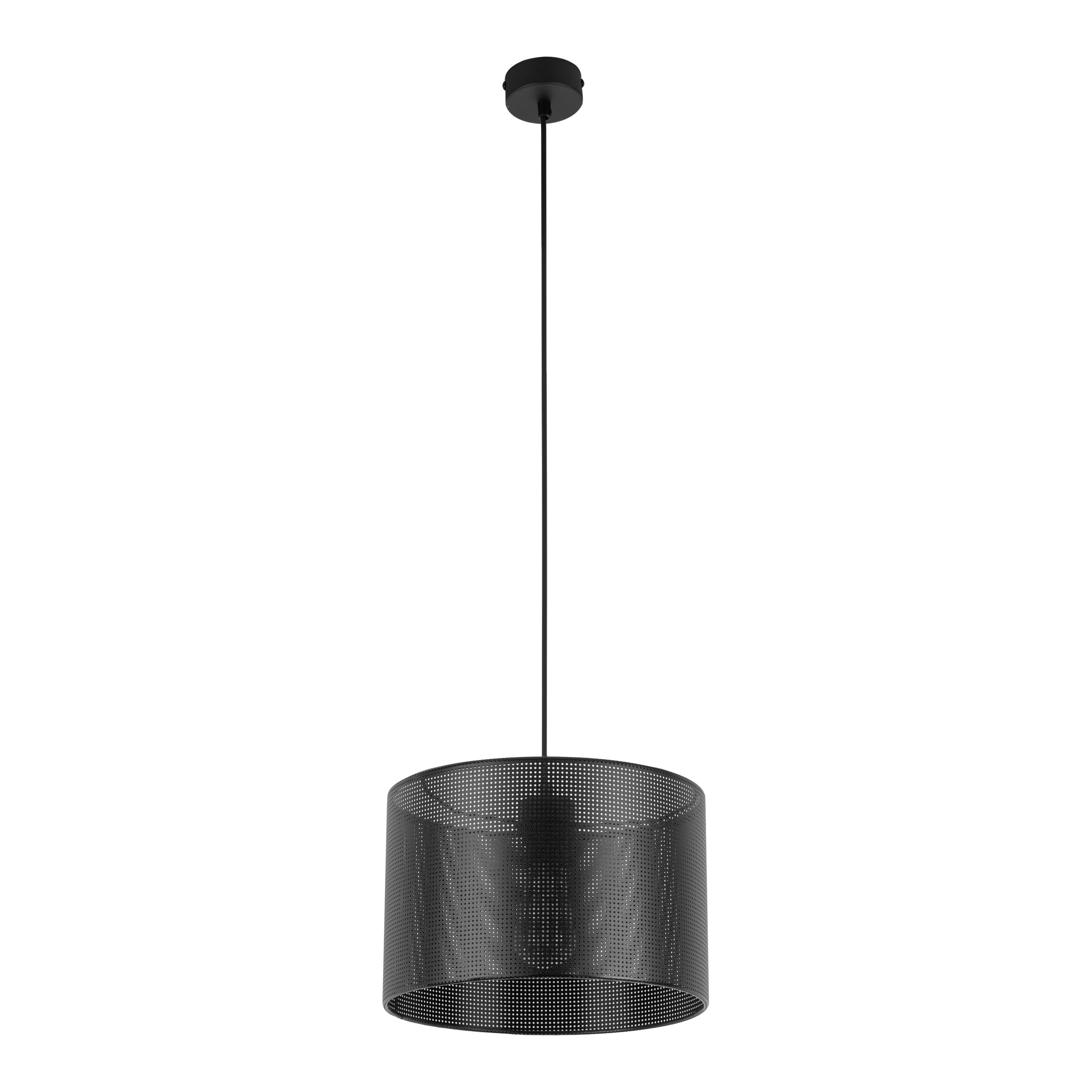 TK Moreno taklampa 300 - svart tyg och svart metall
