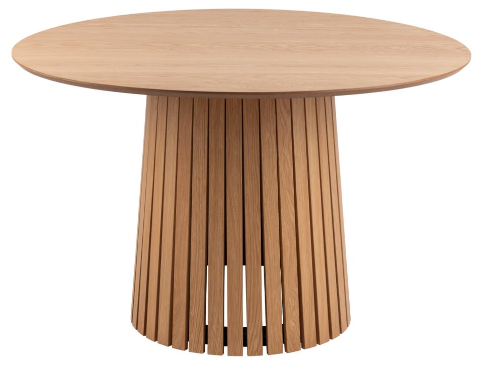 ACT NORDIC Christo spisebord, rund - natur egefinér med lamel fod (Ø120)
