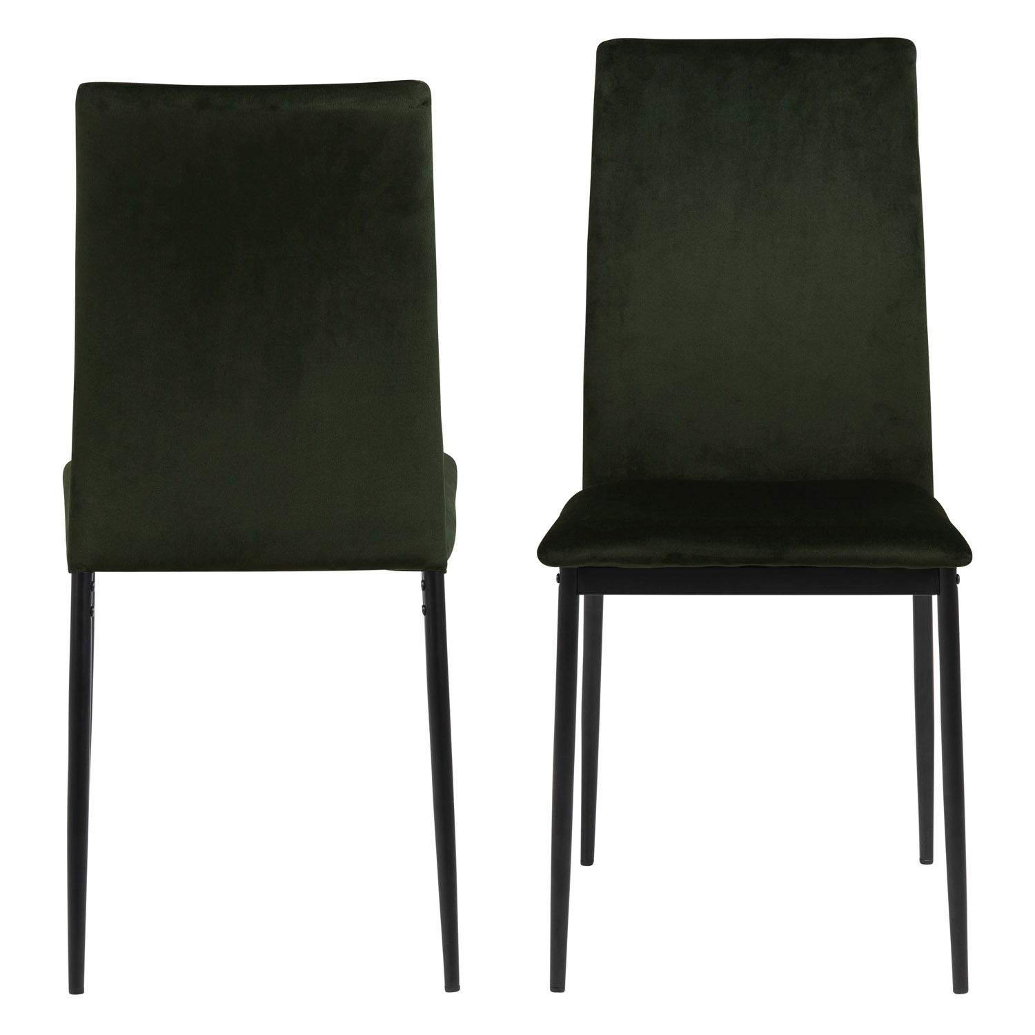 ACT NORDIC Demina spisebordsstol - olivengrøn polyester og sort metal