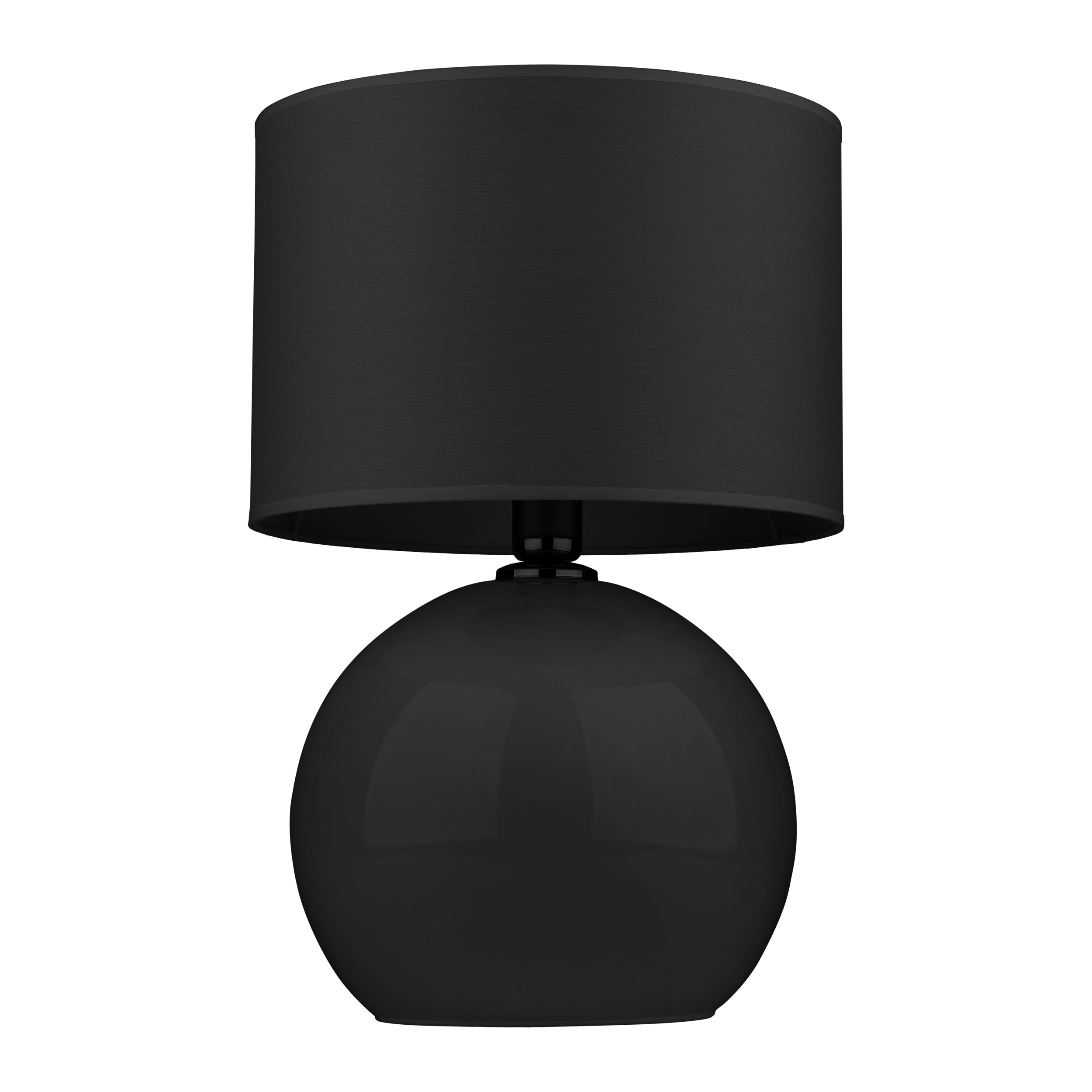 TK Palla bordlampe - sort stof og sort glas