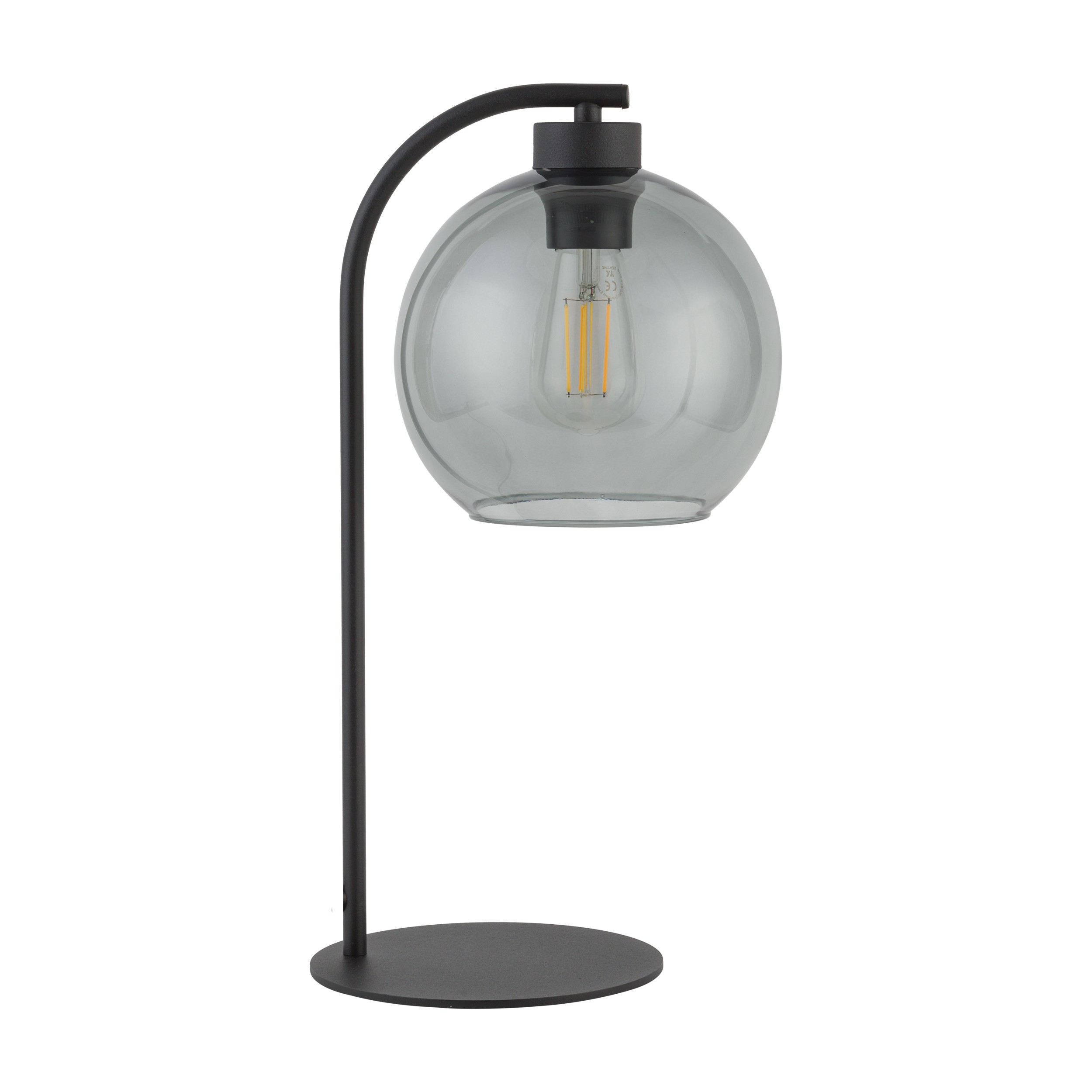 TK Cubus bordlampe - grafit glas og sort metal