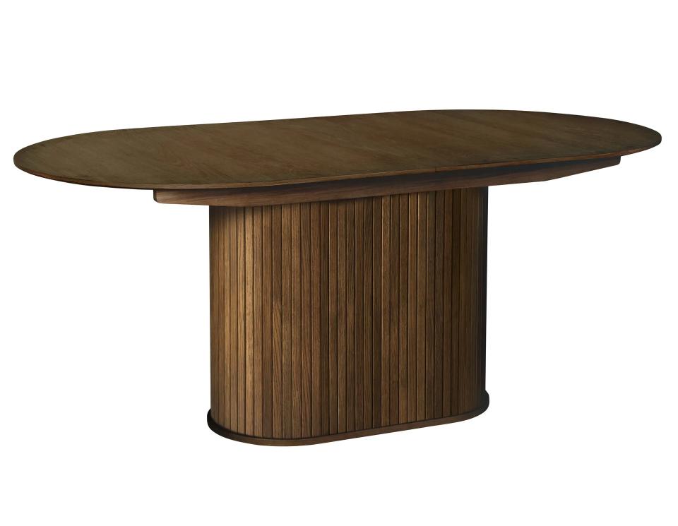 UNIQUE FURNITURE Nola spisebord, m. tillægsplade, oval - røgfarvet egetræ (95x180-230)