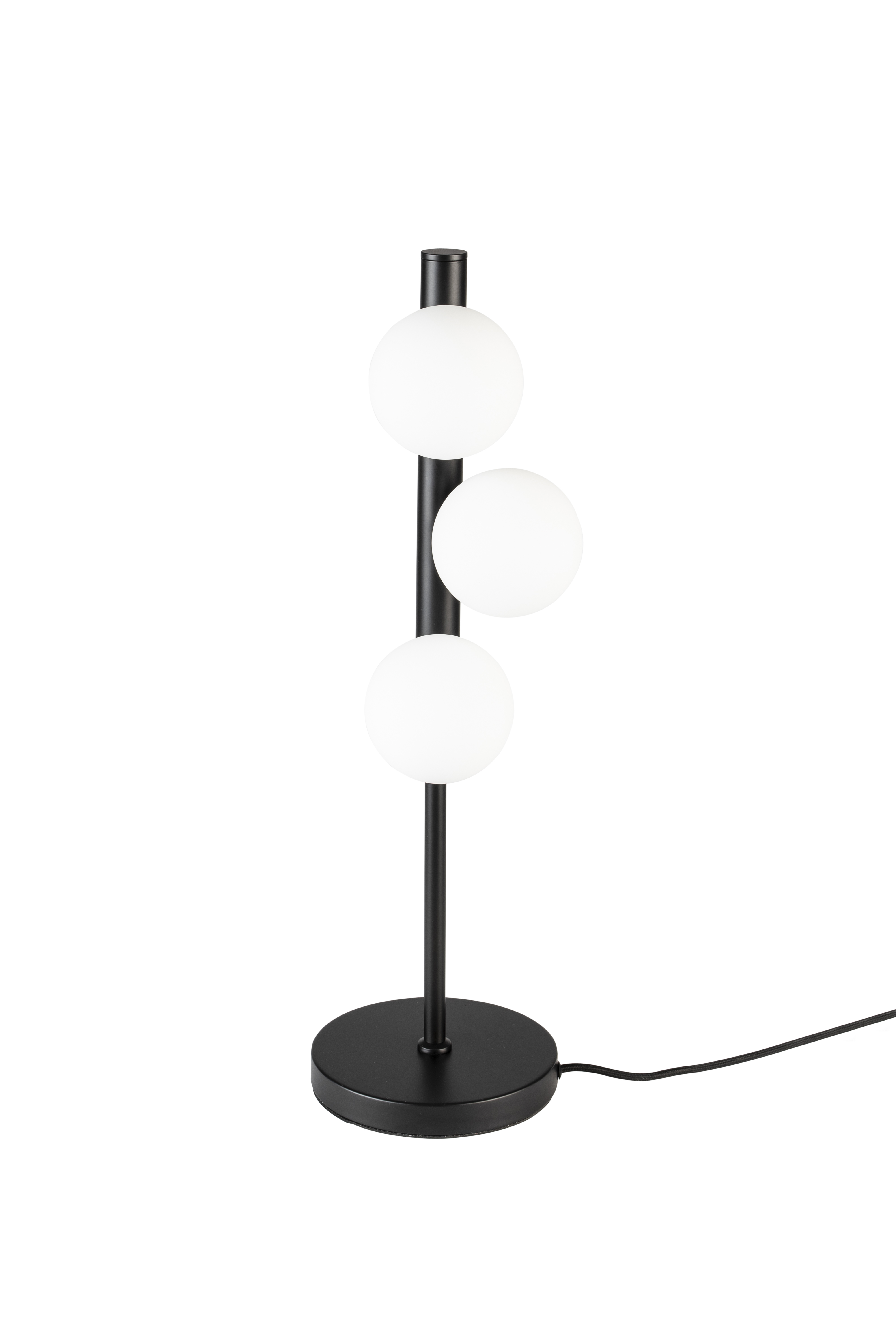 WHITE LABEL LIVING Monica bordlampe - hvid glas og sort