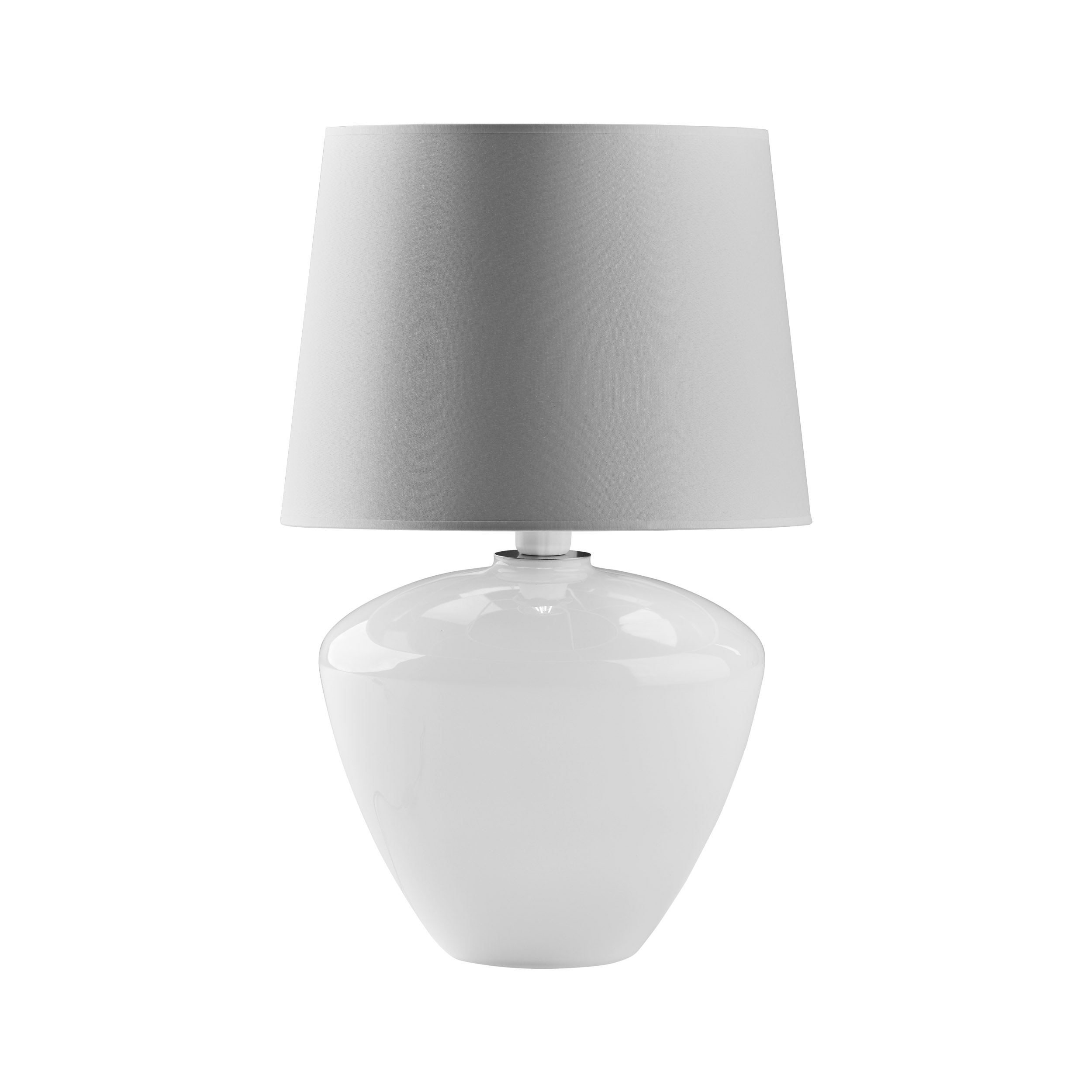 TK Fiord bordslampa - vitt tyg, glas och metall