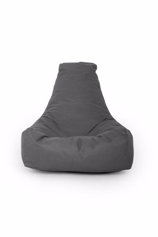 NORDVÄRK Stor udendørs sækkestol - grå polyester