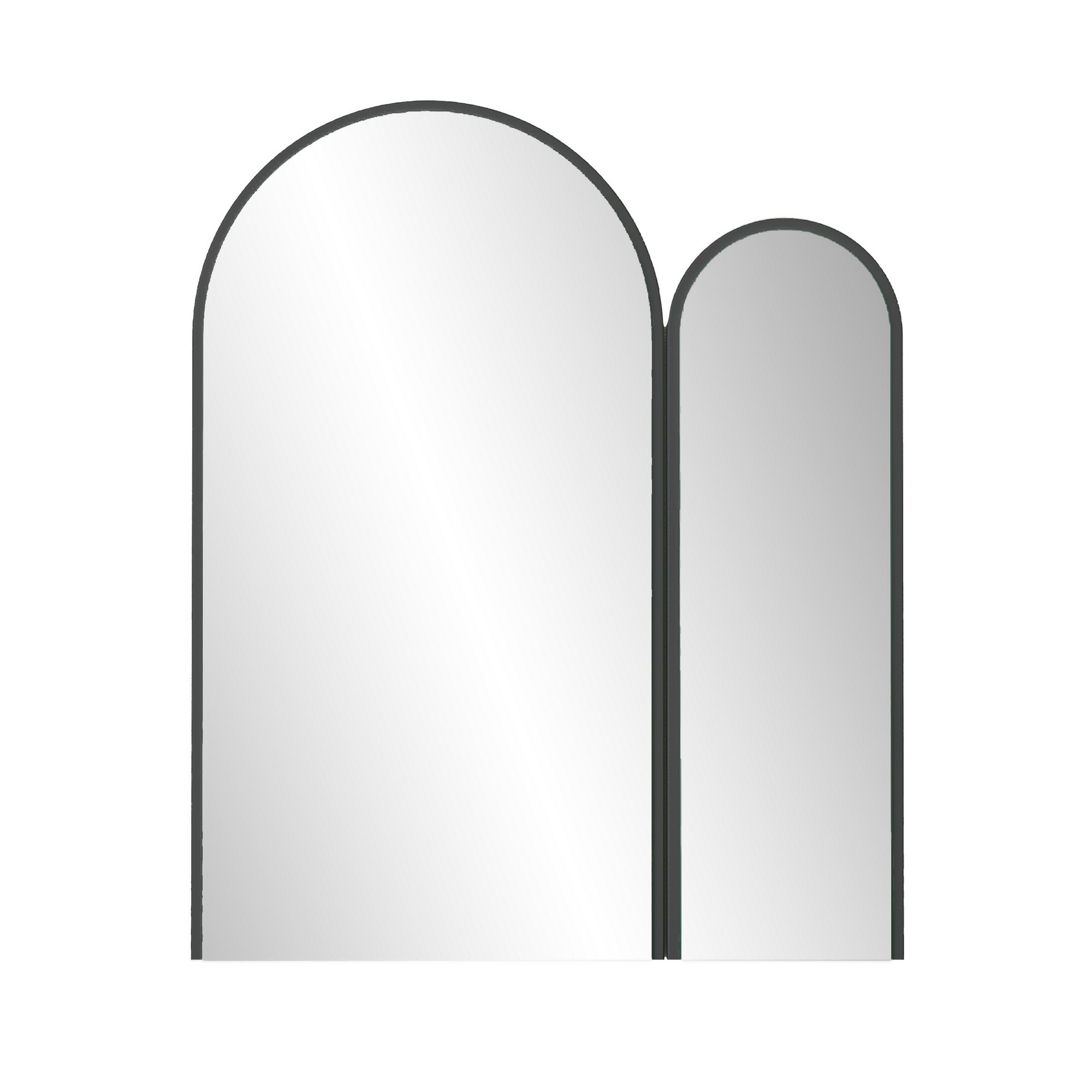 NORDVÄRK Classe vægspejl - spejlglas og sort MDF (60x73)