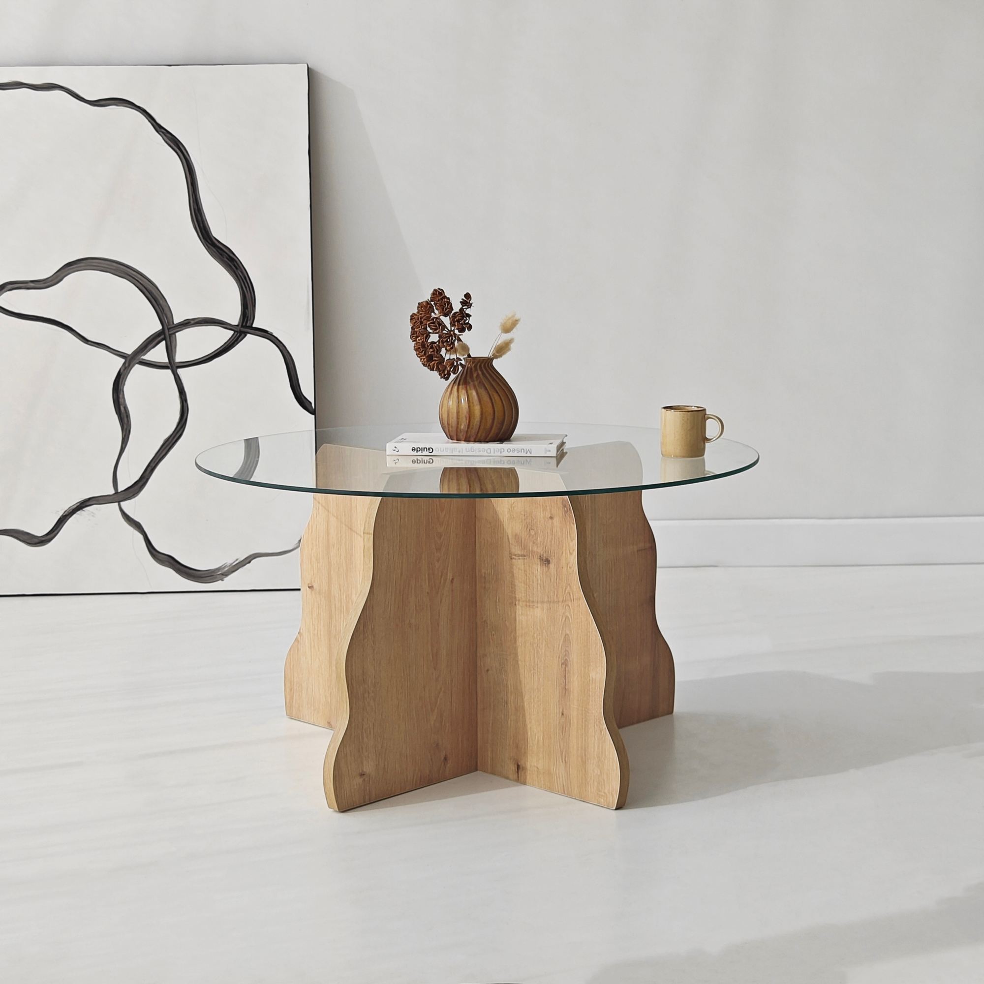 NORDVÄRK Butterfly – Safir Eg, Transparent Sofabord