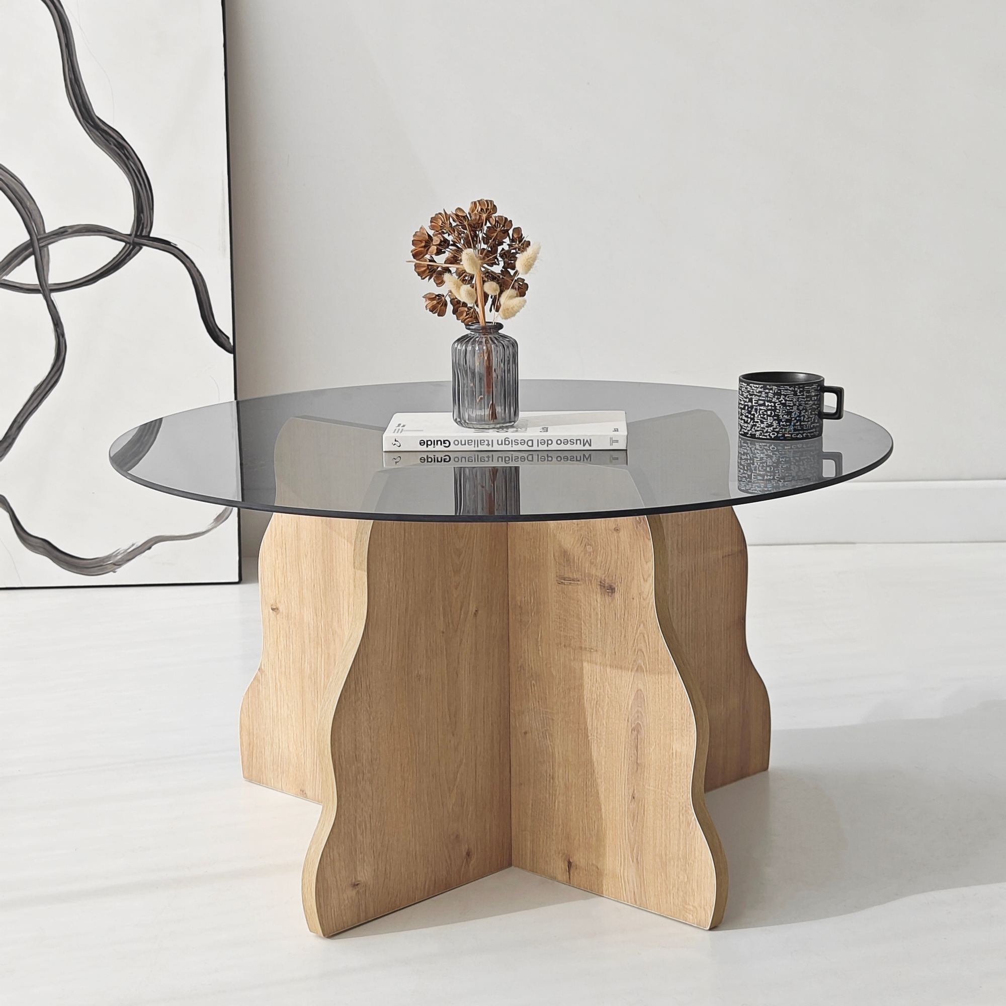 NORDVÄRK Butterfly – Safir Eg, Fume Sofabord