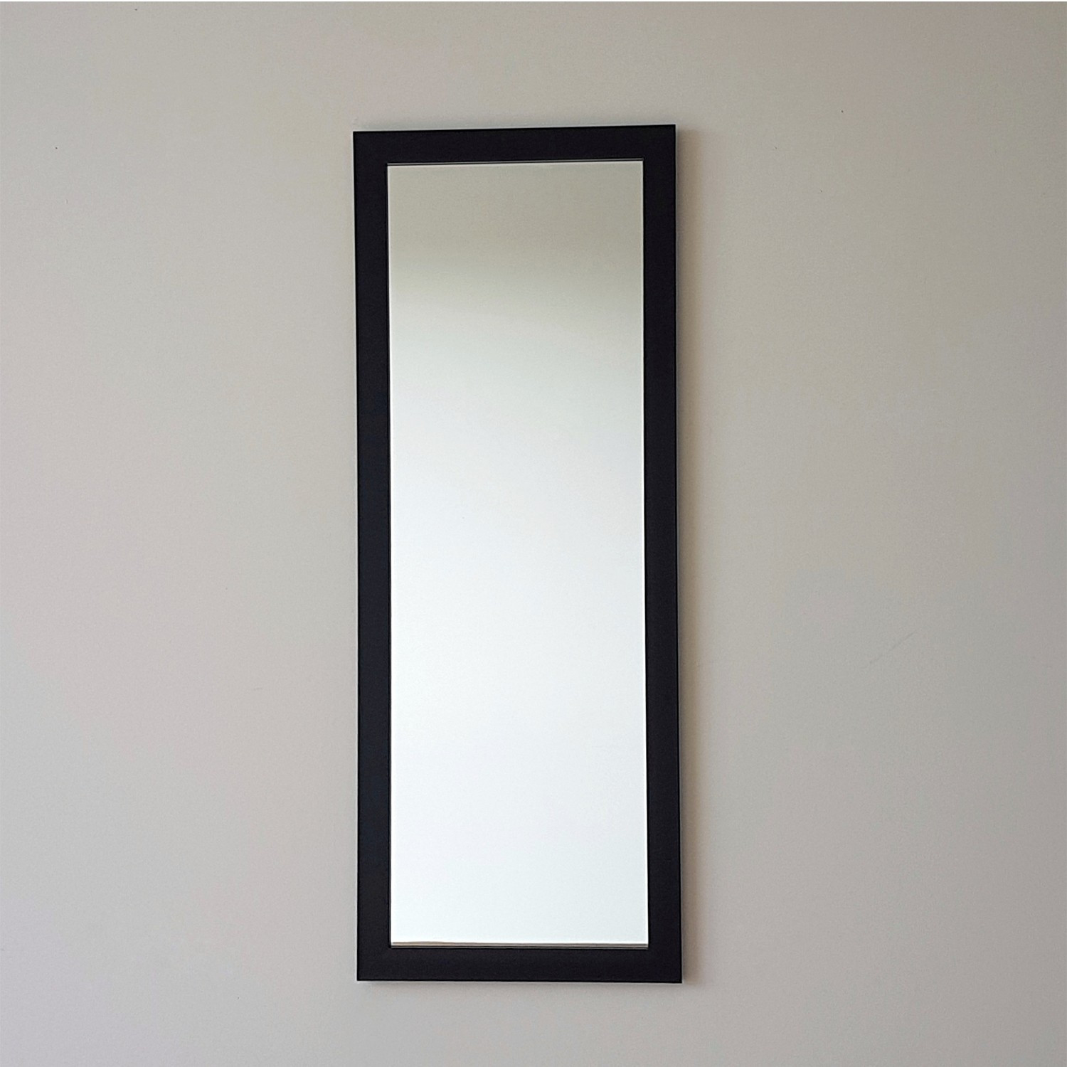 NORDVÄRK A203 vægspejl, rektangulær - spejlglas og sort lamineret (105x40)